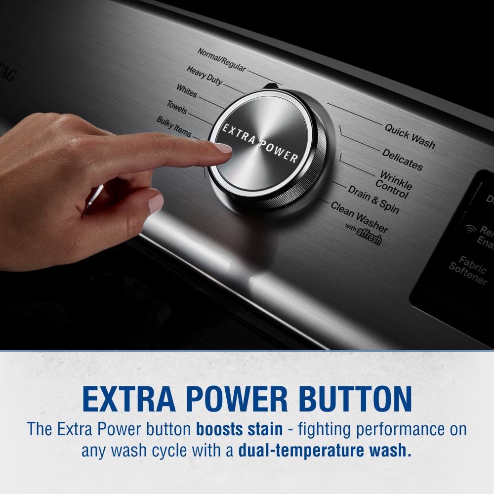 Lavadora de carga superior Maytag de alta eficiencia con agitador inteligente y compatible con tecnología Smart (Slate metálico) 4.7 pies cúbicos MVW6230HC