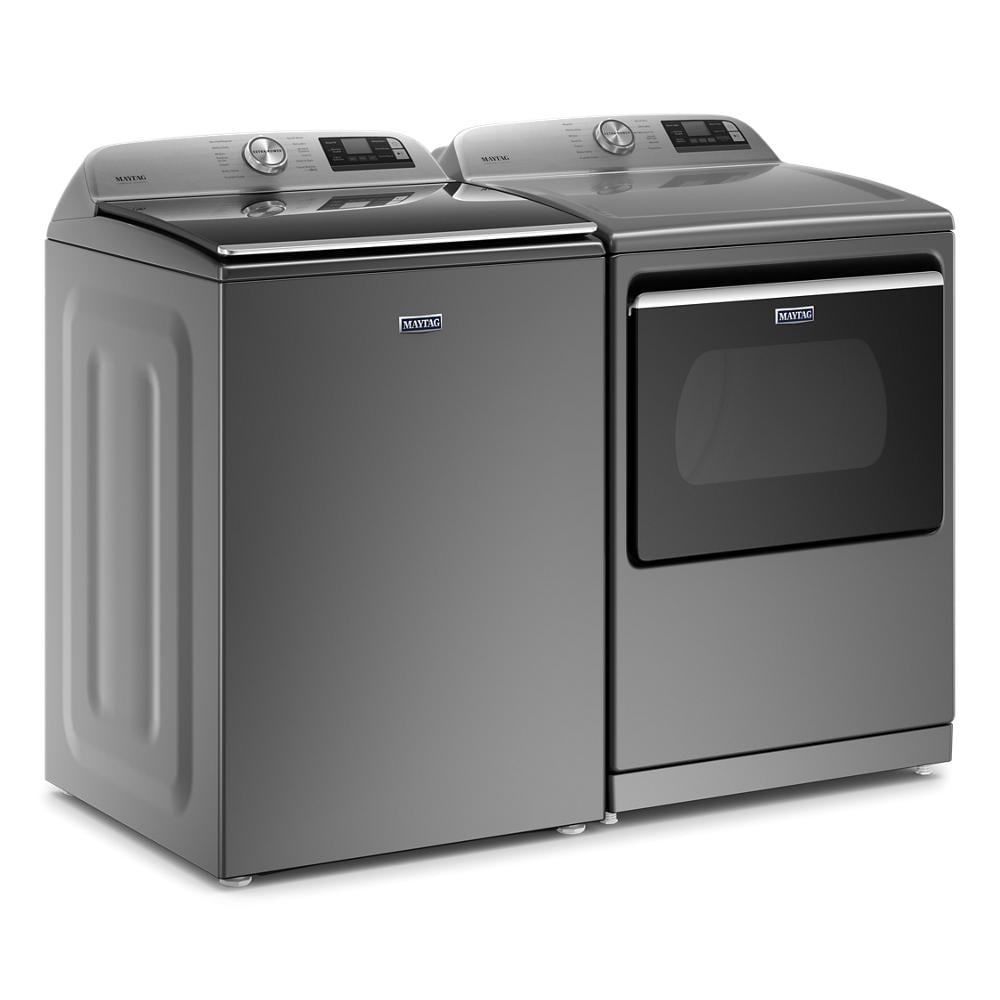 Lavadora de carga superior con agitador de alta eficiencia de 5.2 pies cúbicos, compatible con tecnología inteligente (Metálico) ENERGY STAR MVW7230HC de Maytag