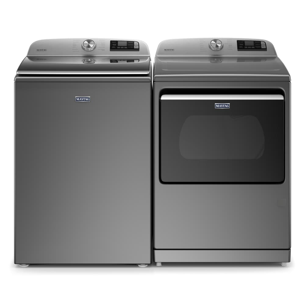 Lavadora de carga superior de alta eficiencia de 5.3 pies cúbicos de Maytag con agitador inteligente compatible (Metálico Slate) certificada por ENERGY STAR MVW7232HC