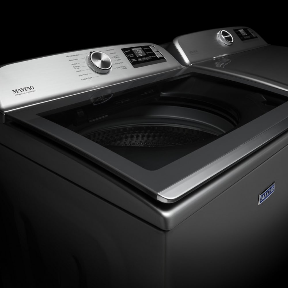 Lavadora de carga superior de alta eficiencia de 5.3 pies cúbicos de Maytag con agitador inteligente compatible (Metálico Slate) certificada por ENERGY STAR MVW7232HC
