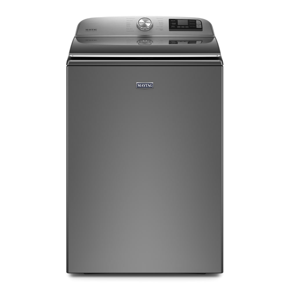 Lavadora de carga superior de alta eficiencia de 5.3 pies cúbicos de Maytag con agitador inteligente compatible (Metálico Slate) certificada por ENERGY STAR MVW7232HC