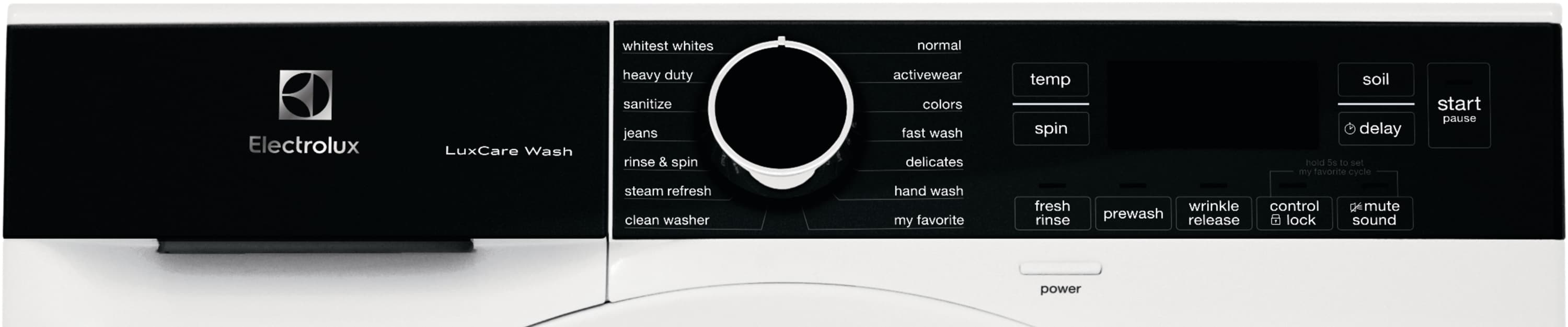 Lavadora de carga frontal apilable de alta eficiencia con ciclo de vapor Electrolux LuxCare Wash and Steam Refresh de 2.4 pies cúbicos (Blanco) con certificación ENERGY STAR ELFW4222AW