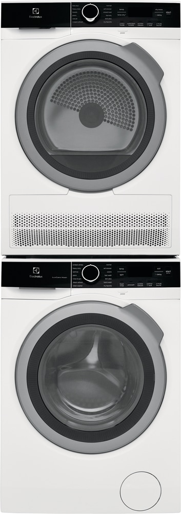 Lavadora de carga frontal apilable de alta eficiencia con ciclo de vapor Electrolux LuxCare Wash and Steam Refresh de 2.4 pies cúbicos (Blanco) con certificación ENERGY STAR ELFW4222AW