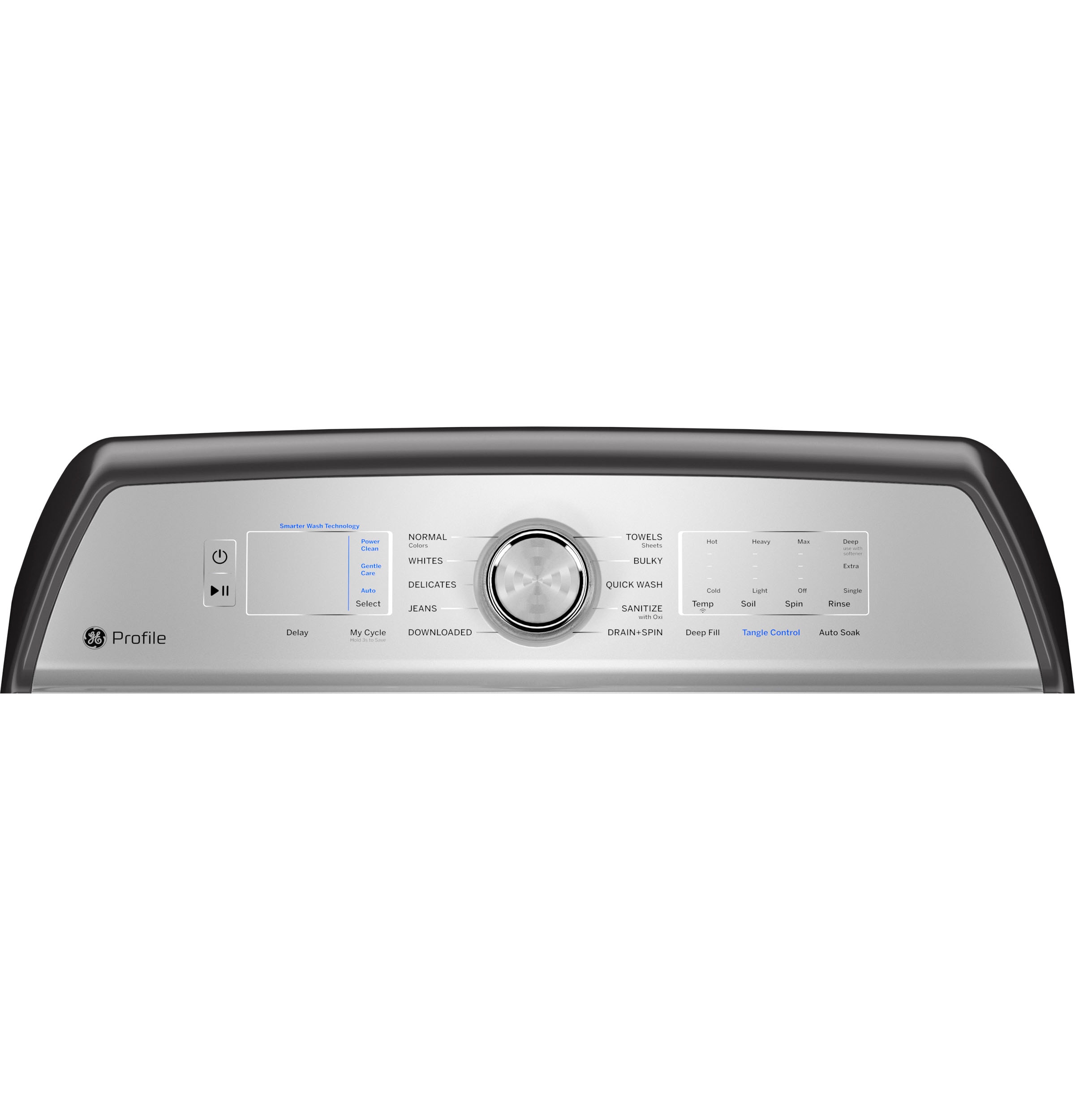Lavadora de carga superior de alta eficiencia con impulsores inteligentes compatibles con tecnología inteligente de 5.0 pies cúbicos de la marca GE Profile (gris diamante) con certificación ENERGY STAR PTW600BPRDG.