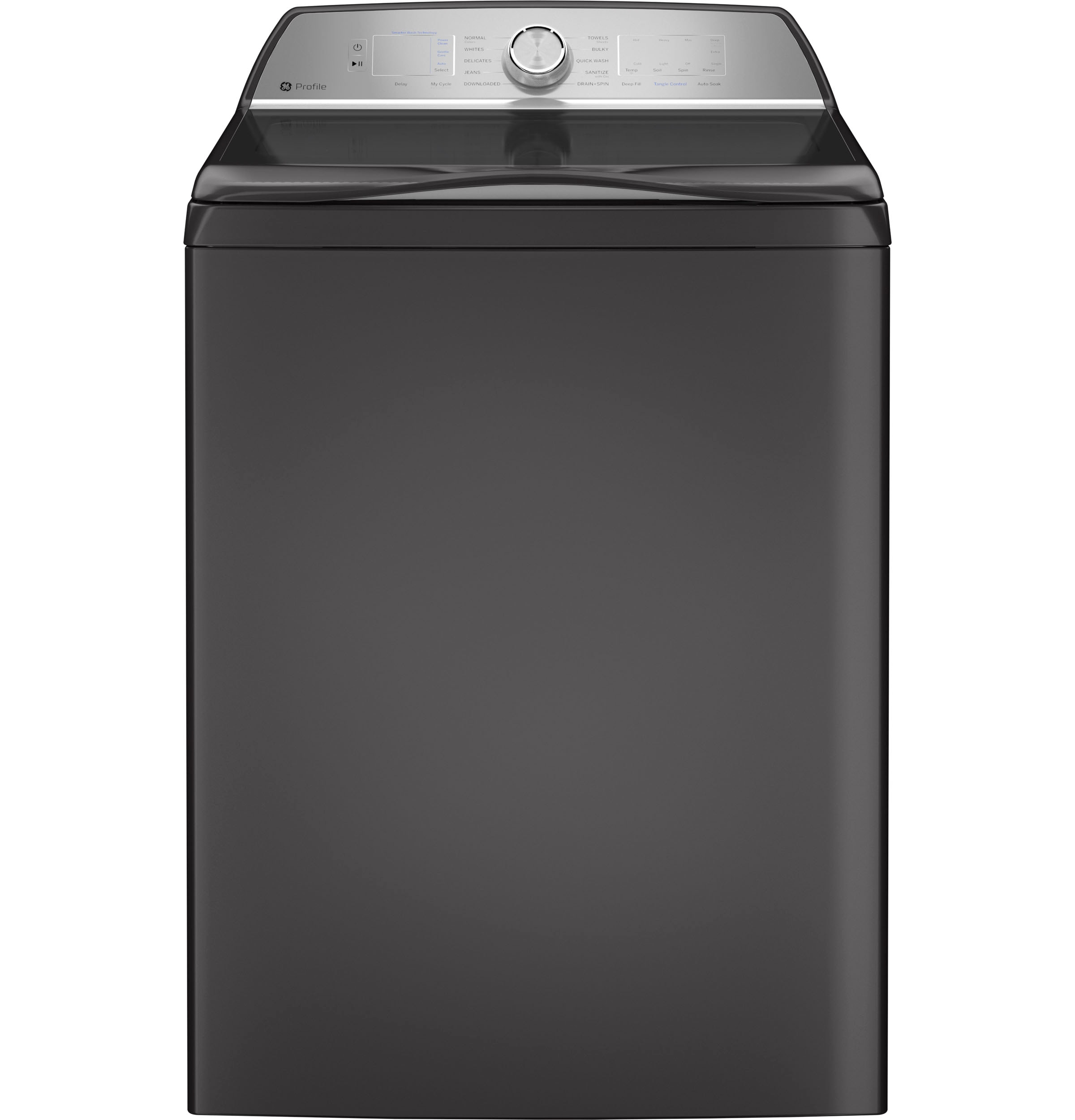 Lavadora de carga superior de alta eficiencia con impulsores inteligentes compatibles con tecnología inteligente de 5.0 pies cúbicos de la marca GE Profile (gris diamante) con certificación ENERGY STAR PTW600BPRDG.