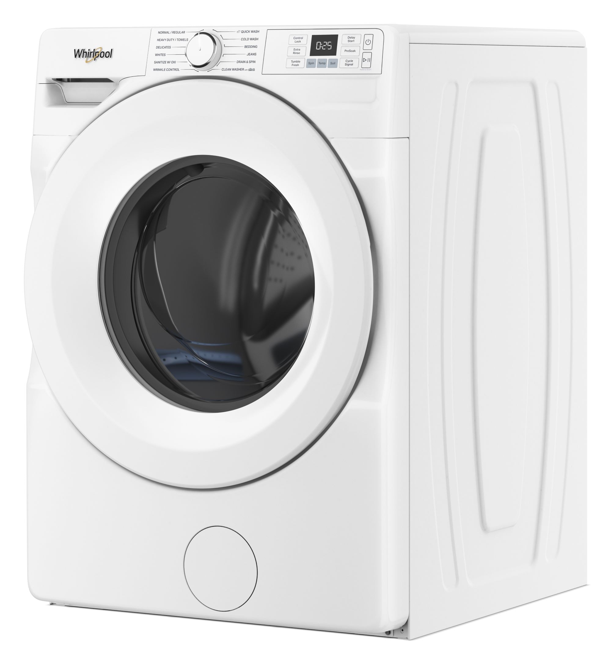 Lavadora de carga frontal de alta eficiencia Whirlpool de 4.5 pies cúbicos (Blanca) WFW4720RW