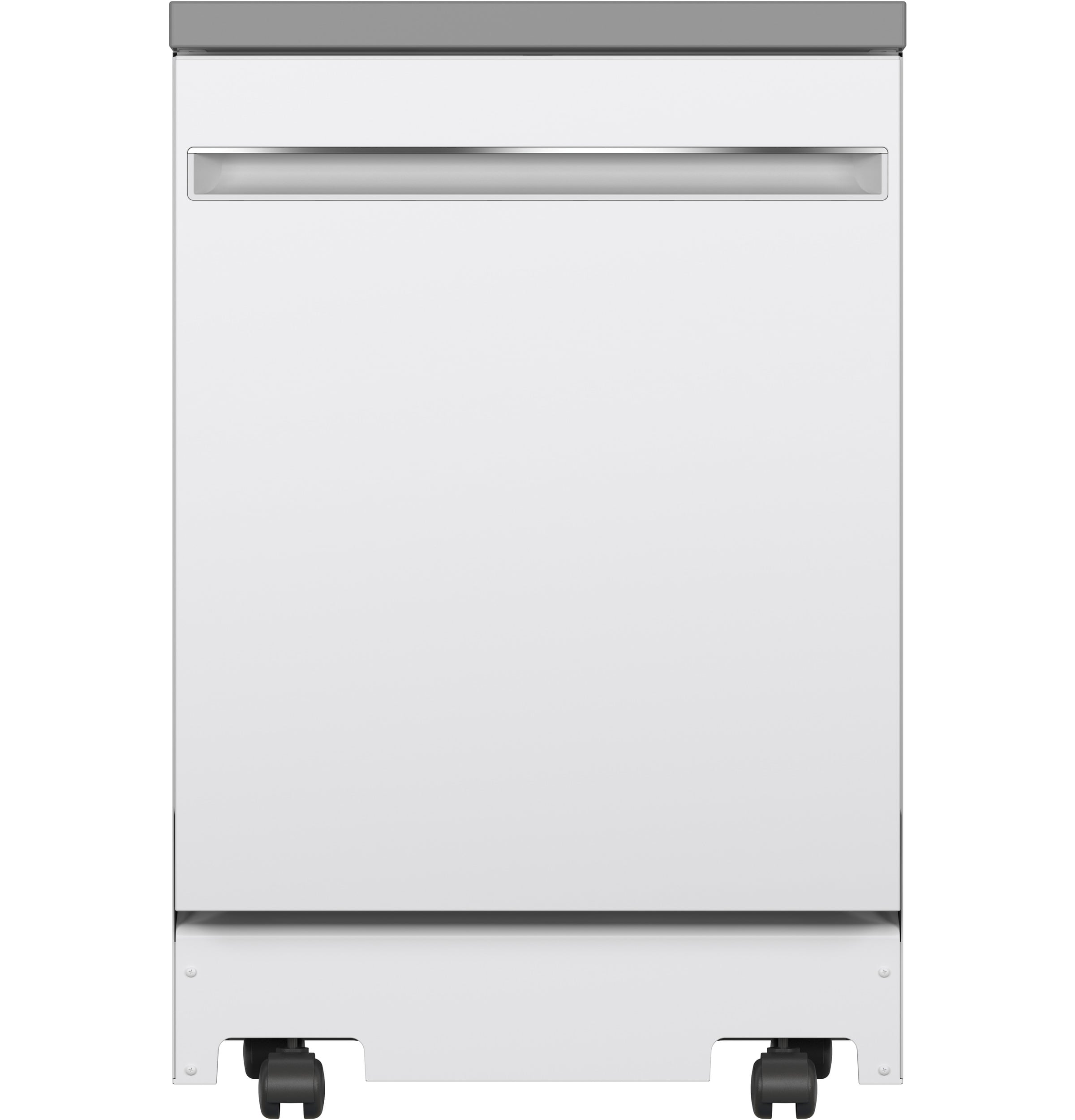 Lavavajillas portátil independiente GE de 23.625 pulgadas (blanco), certificado ENERGY STAR, nivel de sonido estándar de 54 decibeles GPT225SGLWW