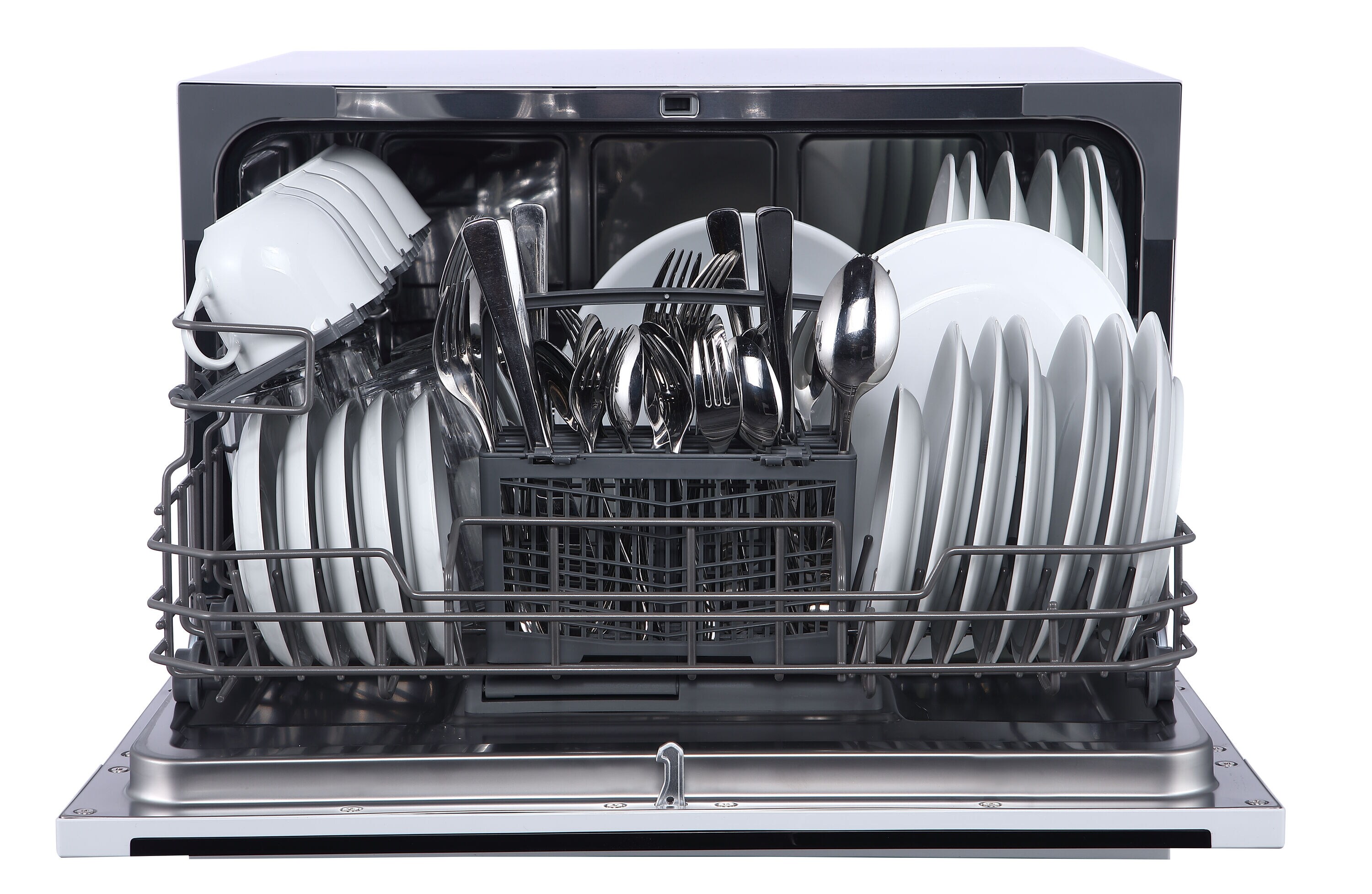Lavavajillas portátil de mostrador Farberware Professional de 19.7 pulgadas (blanco) Nivel de sonido estándar de 54 decibelios FCD06ABBWHA