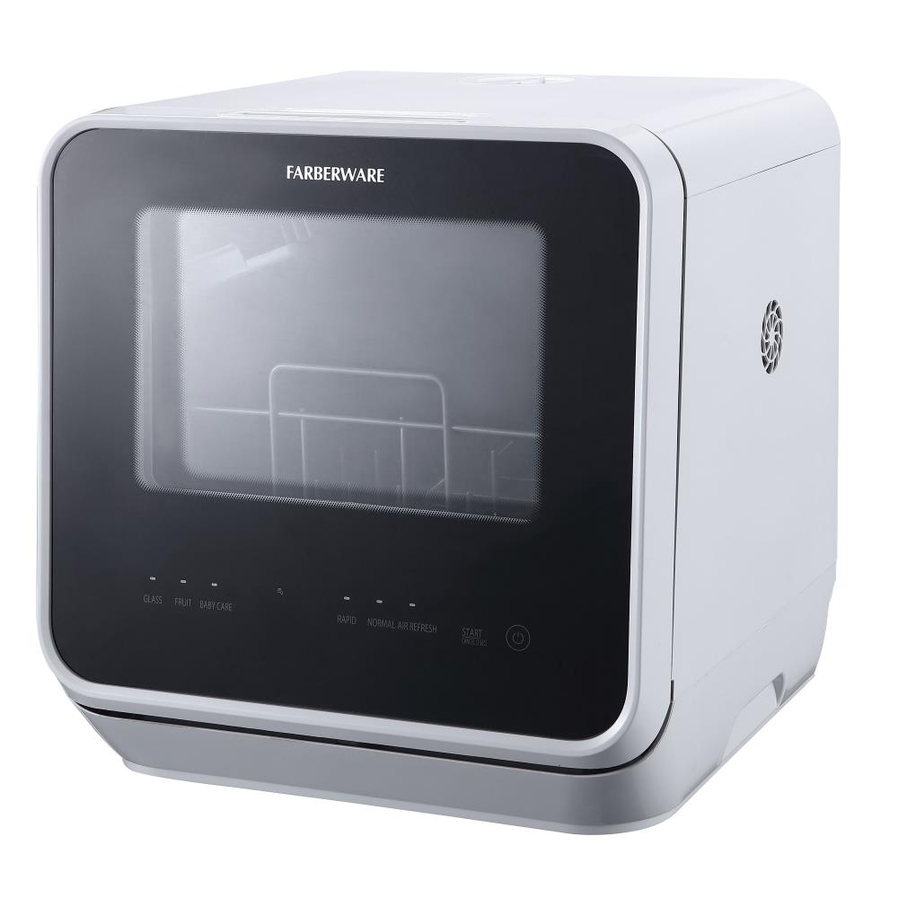 Lavavajillas portátil de mostrador Farberware Professional de 16.5 pulgadas (Blanco) Certificado ENERGY STAR, Nivel de ruido estándar de 62 decibelios FDW05ASBWHA