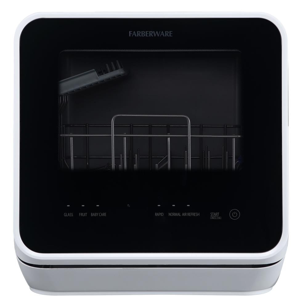 Lavavajillas portátil de mostrador Farberware Professional de 16.5 pulgadas (Blanco) Certificado ENERGY STAR, Nivel de ruido estándar de 62 decibelios FDW05ASBWHA