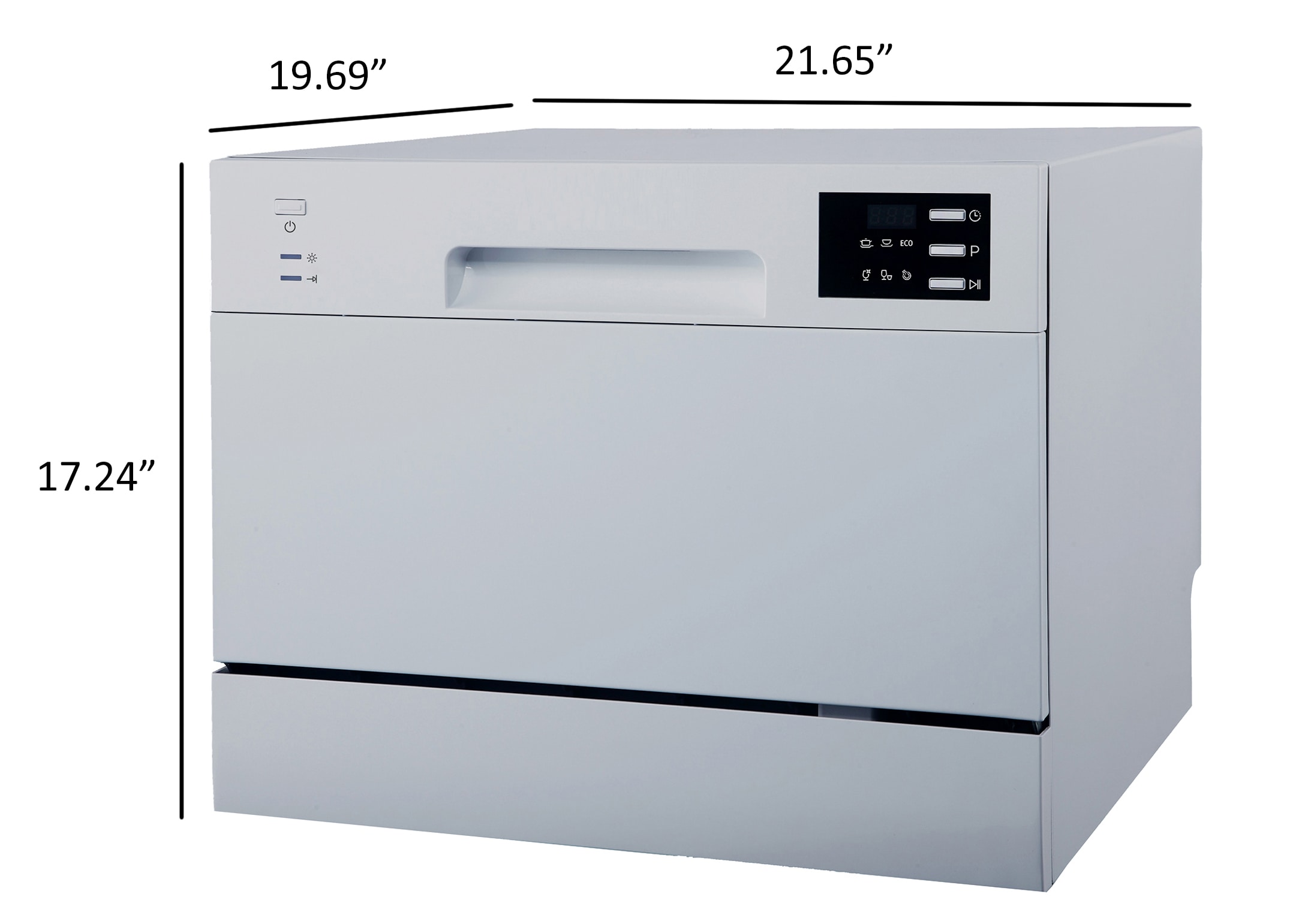 Lavavajillas portátil de encimera de acero inoxidable de 21.65 pulgadas, certificado ENERGY STAR, nivel de sonido estándar de 55 decibeles SD-2225DSB