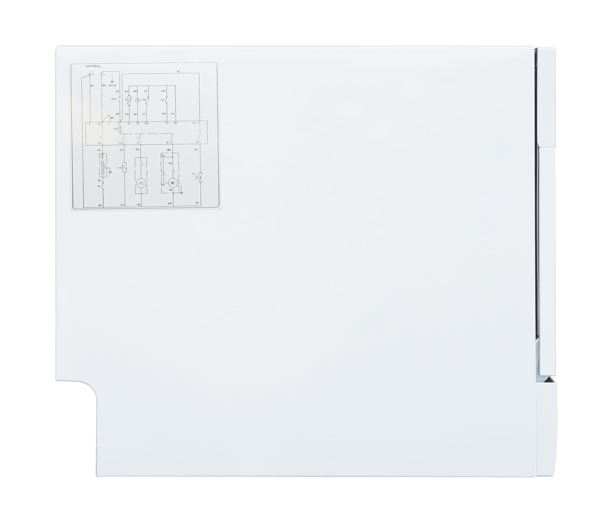 Lavavajillas portátil de encimera de 21.65 pulgadas (blanco) certificado ENERGY STAR, nivel de sonido estándar de 55 decibeles SD-2224DWB