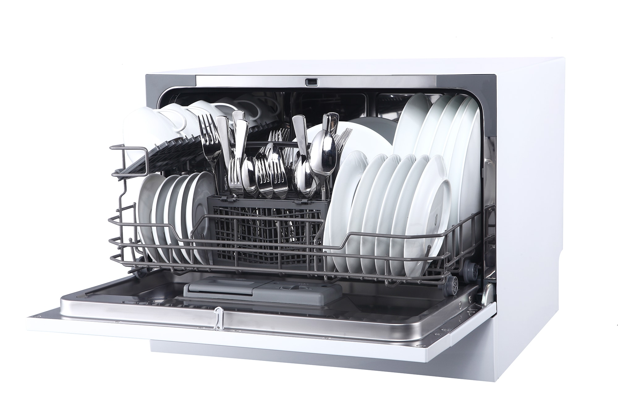 Lavavajillas portátil de encimera de 21.65 pulgadas (blanco) certificado por ENERGY STAR, nivel de sonido estándar de 55 decibeles SD-2225DWB