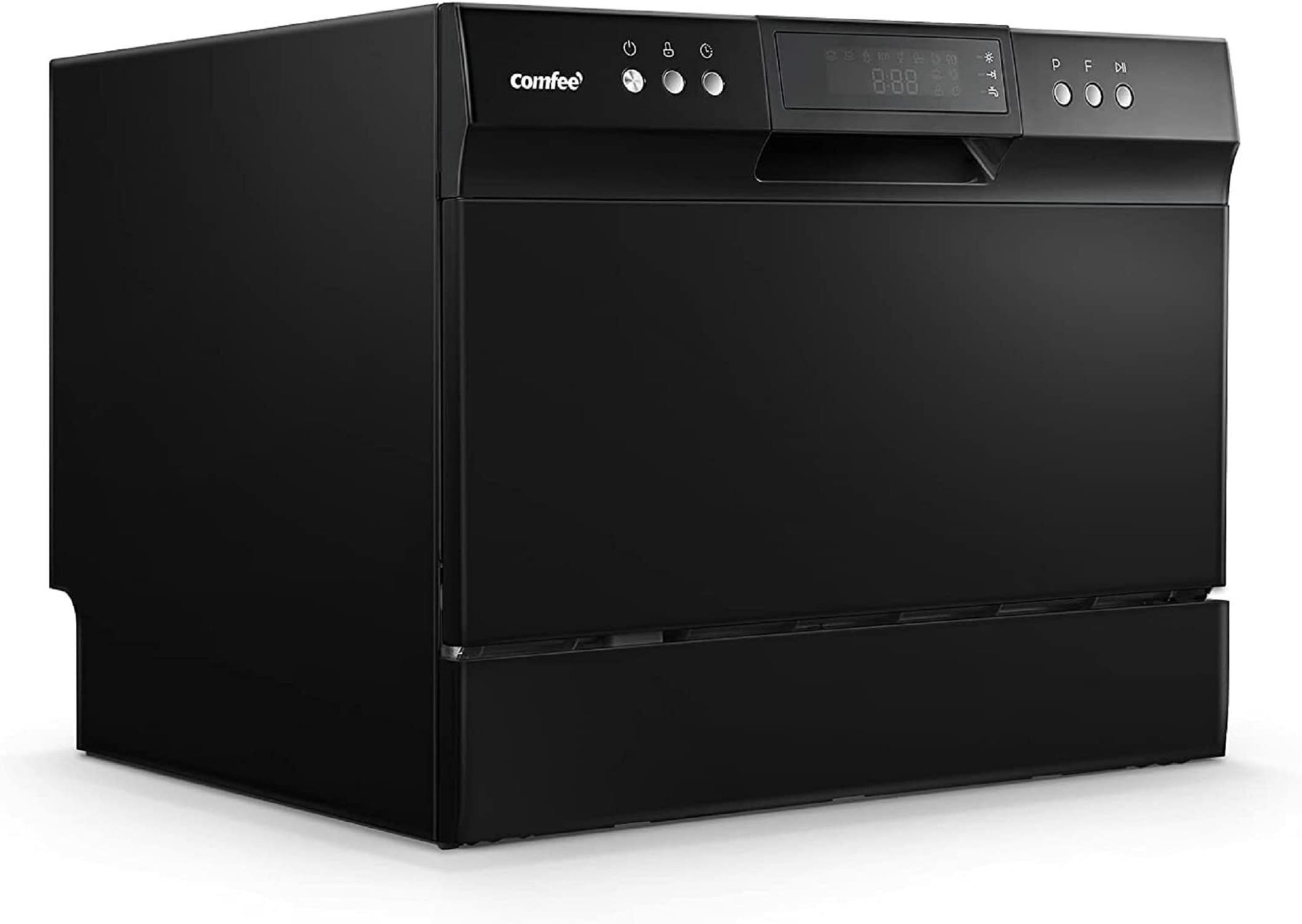Lavavajillas portátil de encimera Comfee de 21.6 pulgadas (Negro) Certificado ENERGY STAR, Nivel de sonido muy tranquilo de 49 decibeles CDC22P1BBB
