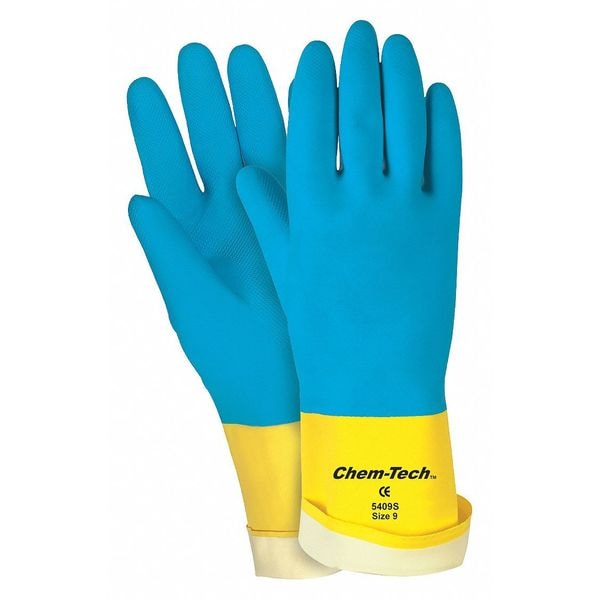Guantes resistentes a químicos de 12" de MCR Safety, látex de caucho natural/neopreno, XL, paquete de 12 - 5400S