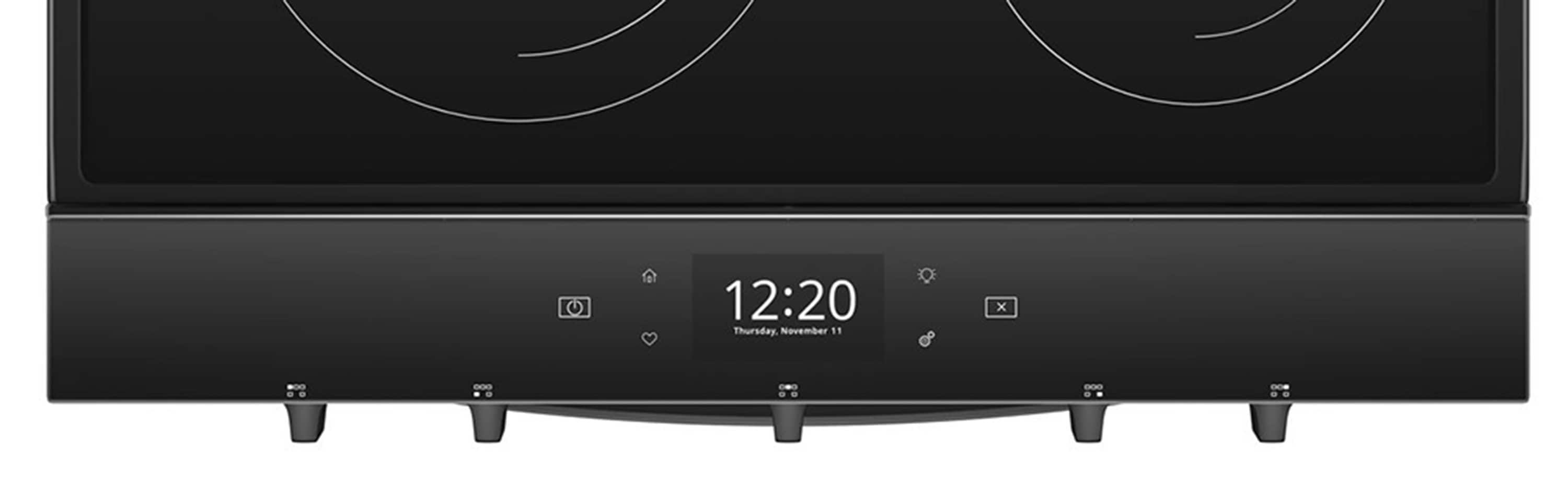 Estufa Eléctrica de Empotrar con freidora de aire y 5 quemadores de vidrio de 30 pulgadas de Whirlpool (negro) - WEE750H0HB