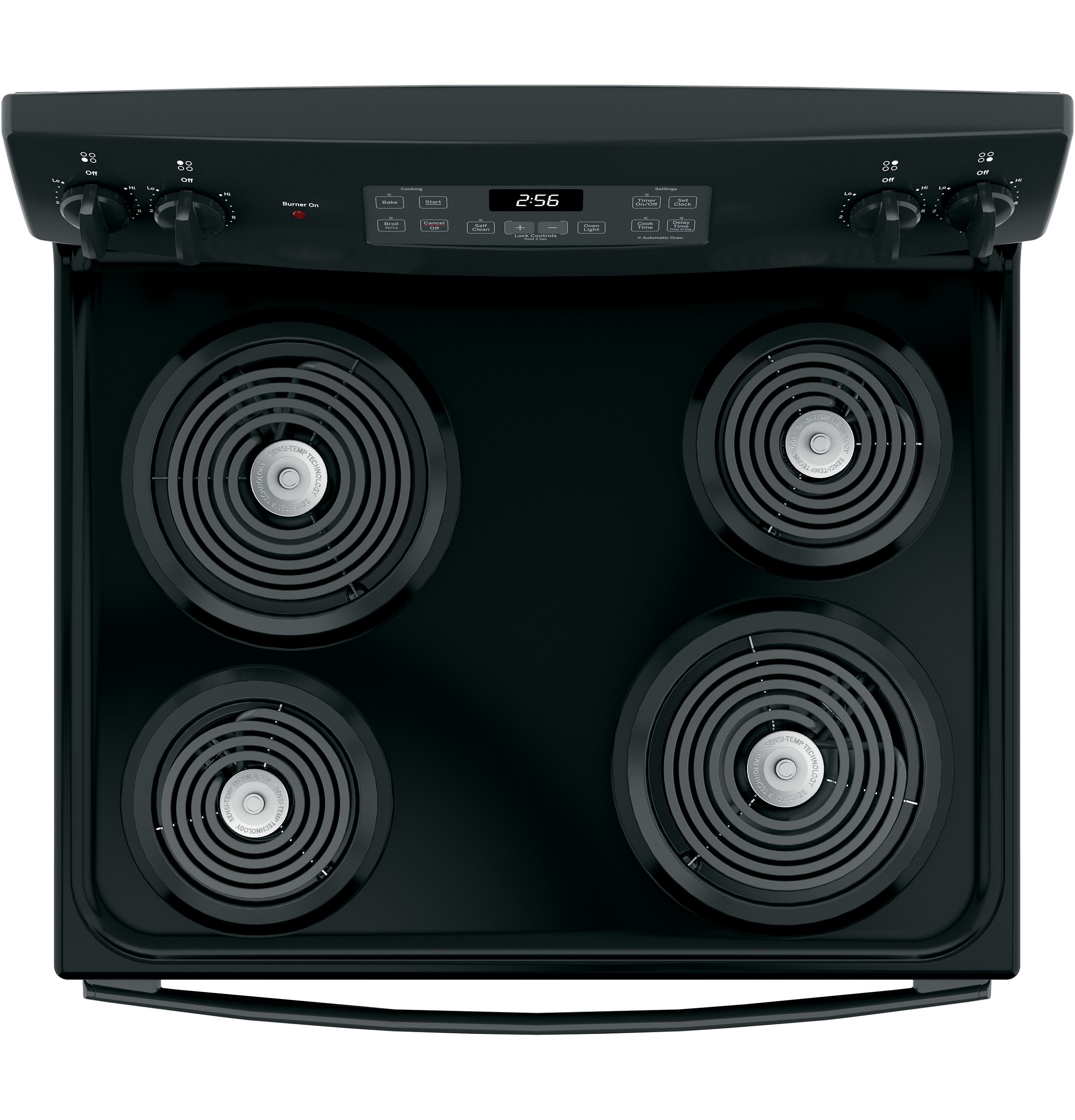 Estufa eléctrica independiente de 30 pulgadas con 4 quemadores y horno de 5.0 pies cúbicos (Negro)