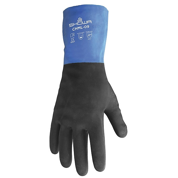 Guantes resistentes a químicos Showa de 12 pulgadas, látex natural/neopreno, talla 9, 1 par - CHML-09