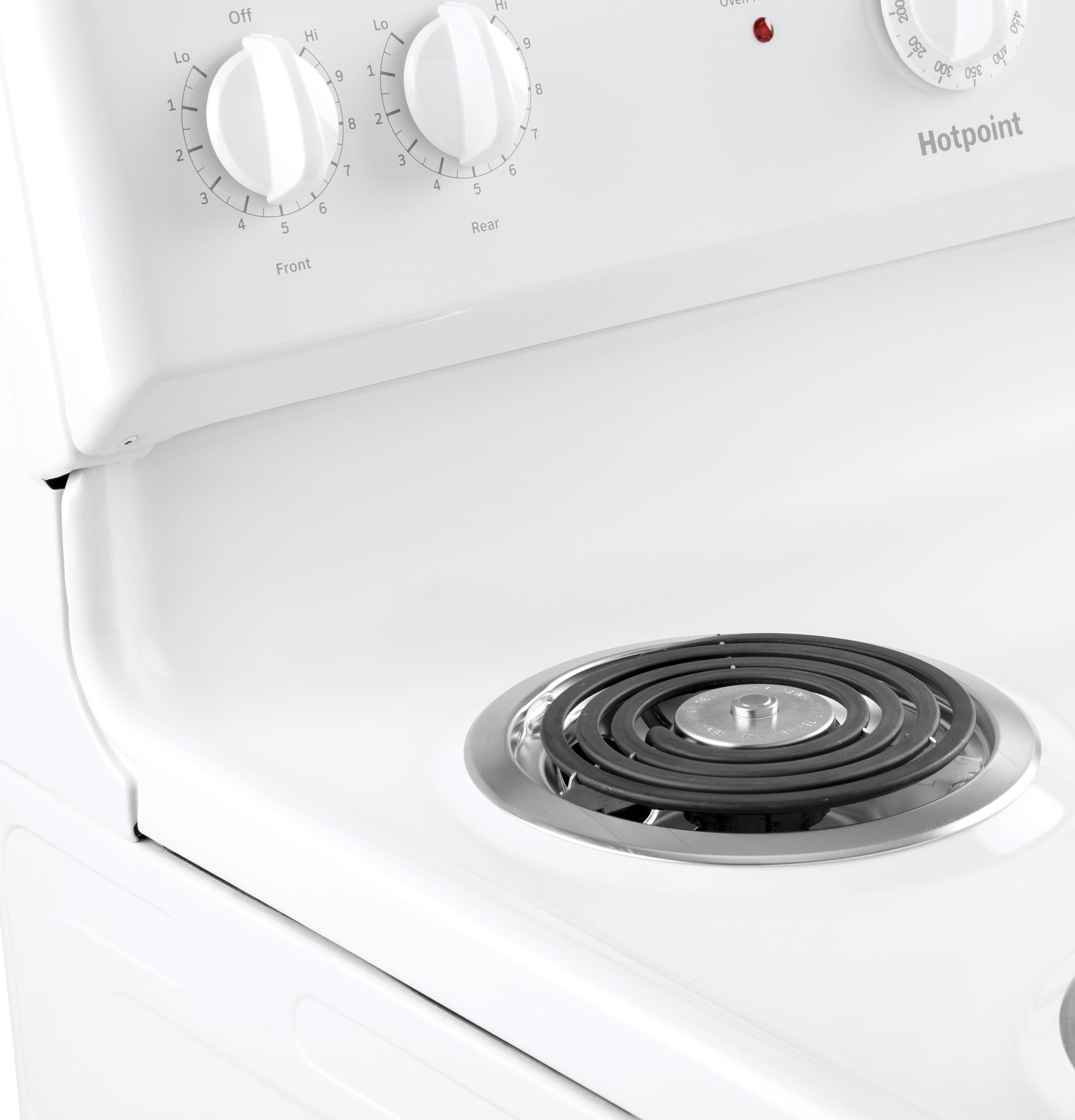 Estufa Eléctrica Independiente de 4 quemadores y 5.0 pies cúbicos Hotpoint de 30 pulgadas (Blanca) RBS360DMWW