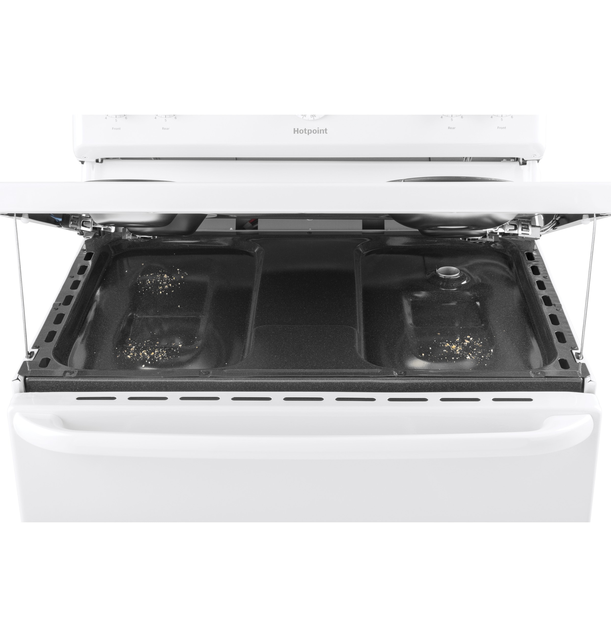 Estufa Eléctrica Independiente de 4 quemadores y 5.0 pies cúbicos Hotpoint de 30 pulgadas (Blanca) RBS360DMWW