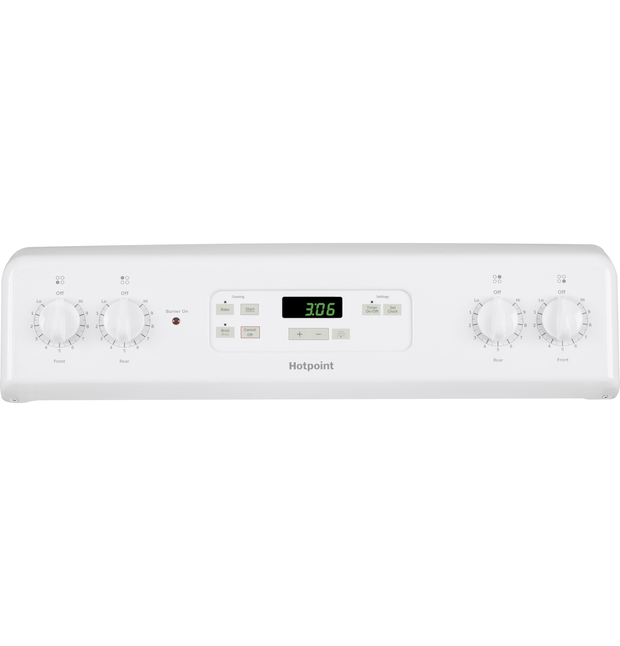 Estufa Eléctrica Independiente de 4 quemadores y 5.0 pies cúbicos Hotpoint de 30 pulgadas (Blanca) RBS360DMWW