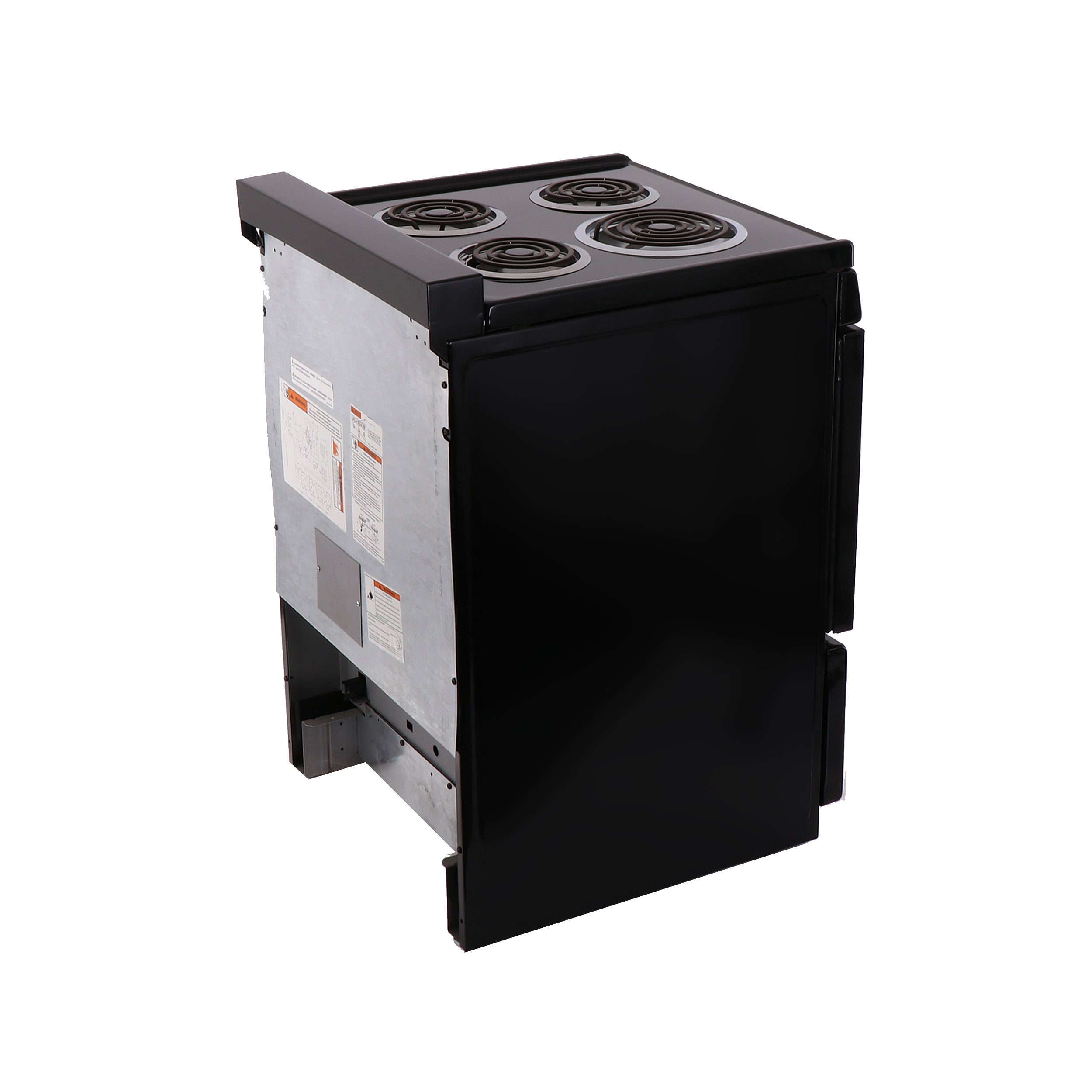 Estufa eléctrica independiente con 4 quemadores de 24 pulgadas y 2.9 pies cúbicos, color negro
