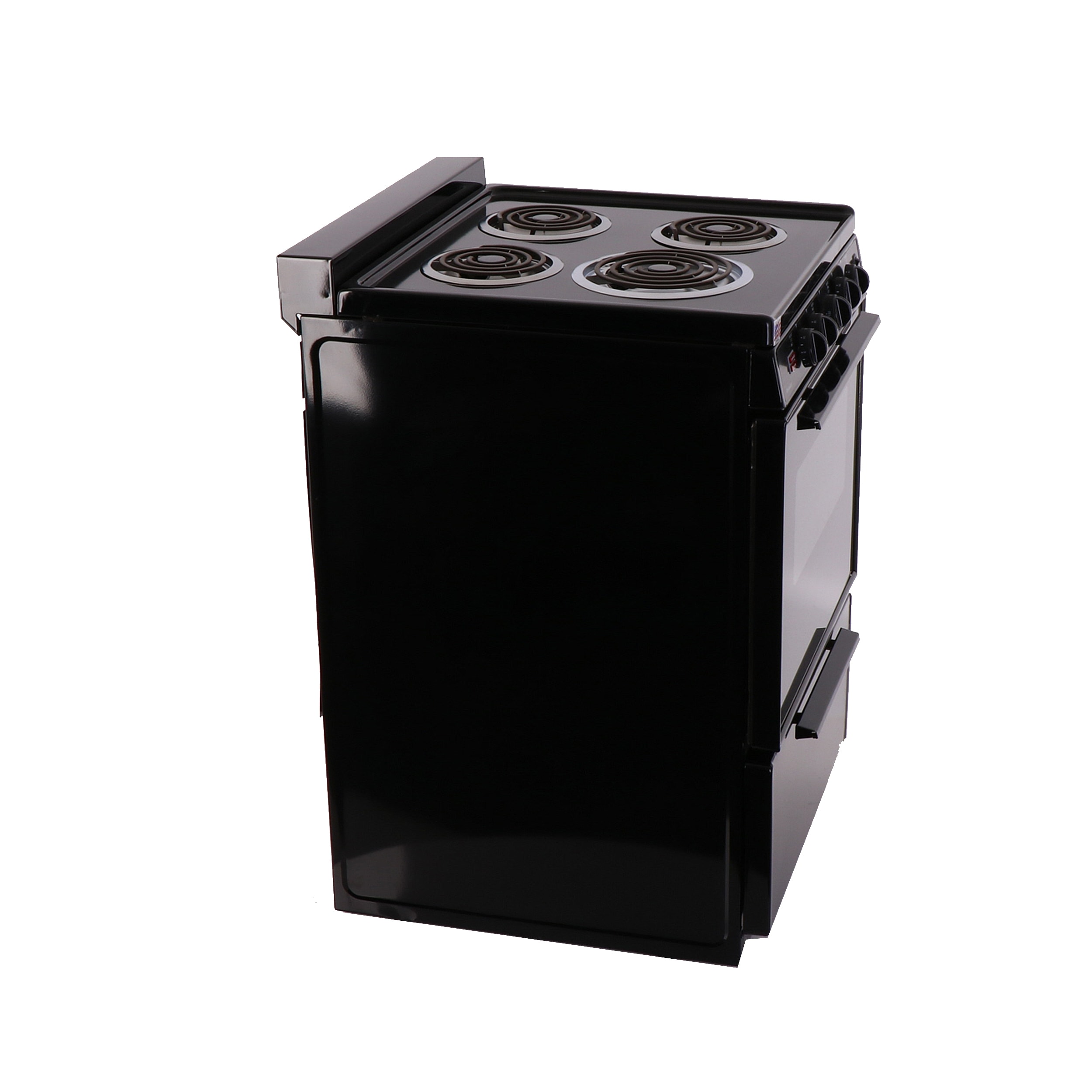 Estufa eléctrica independiente con 4 quemadores de 24 pulgadas y 2.9 pies cúbicos, color negro