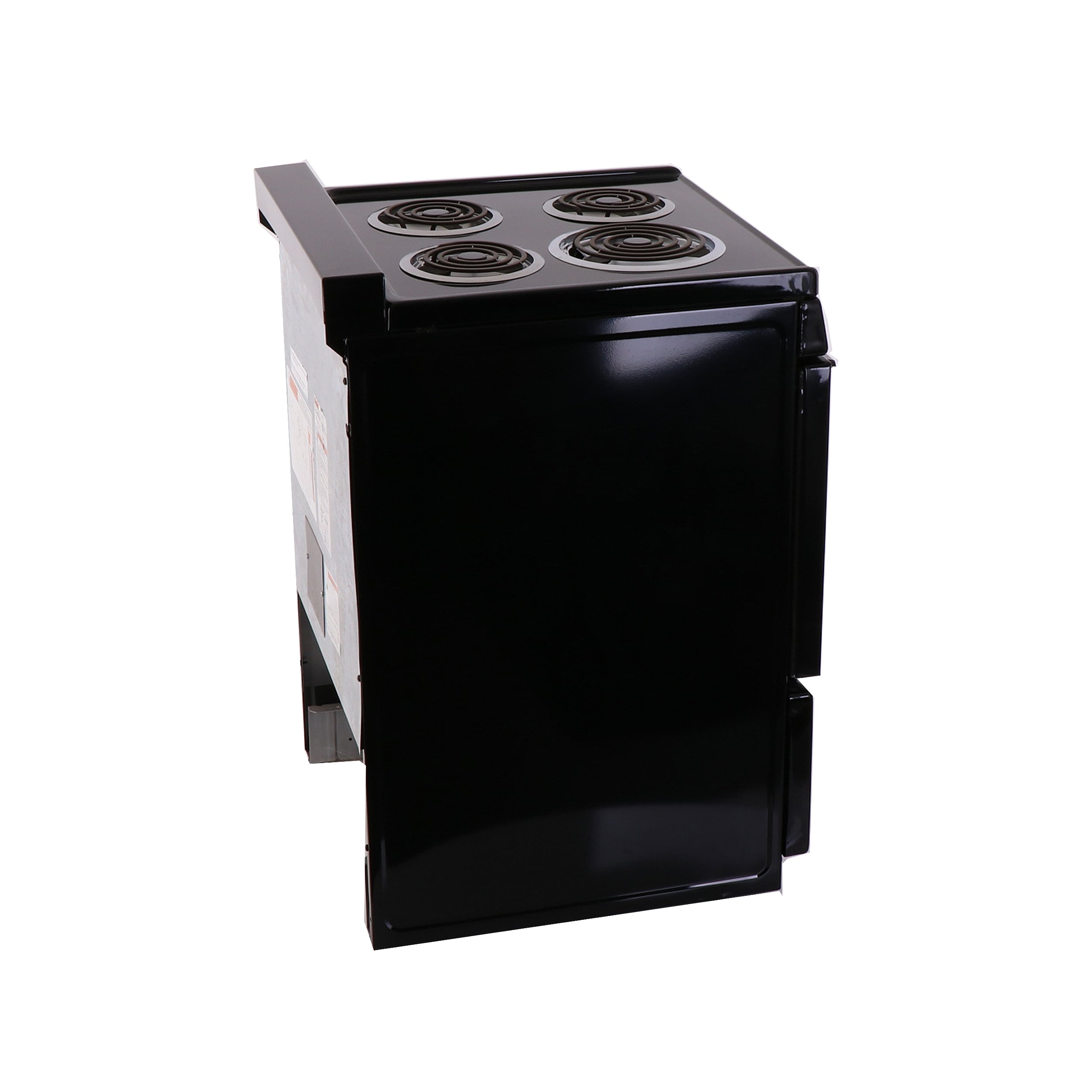 Estufa eléctrica independiente con 4 quemadores de 24 pulgadas y 2.9 pies cúbicos, color negro