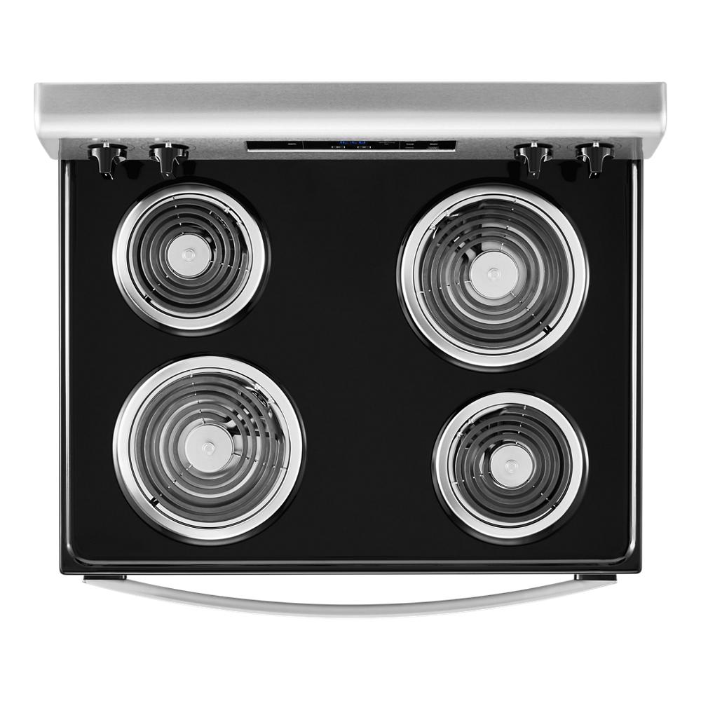 Estufa eléctrica independiente Whirlpool de 30 pulgadas con 4 quemadores y 4.8 pies cúbicos (Acero inoxidable)