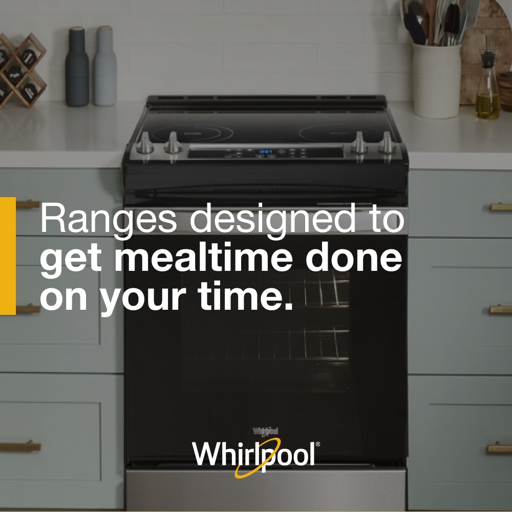 Estufa Eléctrica de Empotre 30 pulgadas con Cubierta de Vidrio y 4 Quemadores - Acero Inoxidable Resistente a las Huellas - Whirlpool WEE515S0LZ