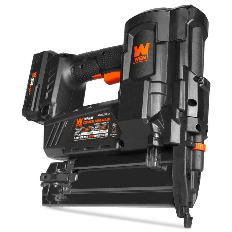 Clavadora de clavos sin cable de 18 calibres y 90° con batería de 20 voltios Max y cargador de 2.0Ah - 20512