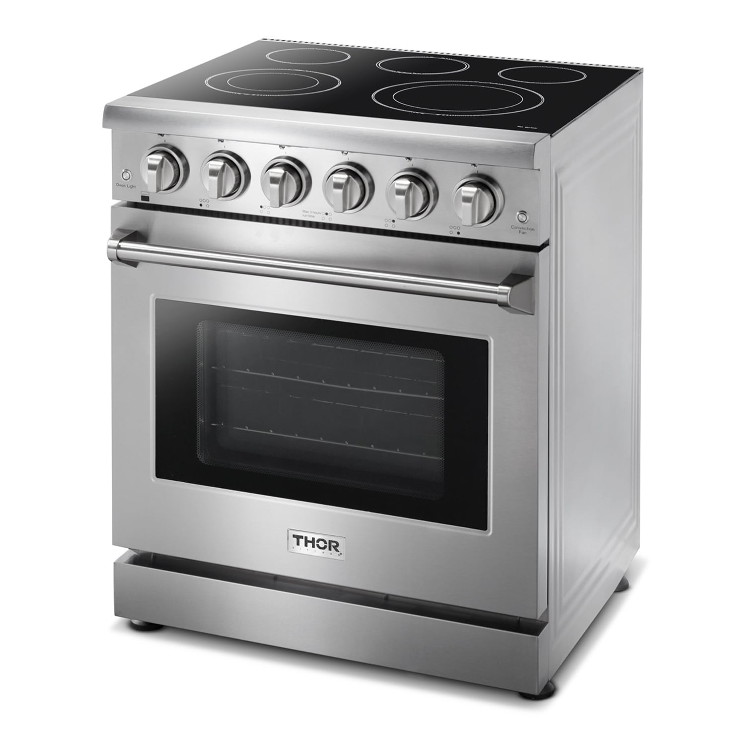 Cocina Eléctrica Independiente de Acero Inoxidable con 5 quemadores y tapa de vidrio de 30 pulgadas de Thor Kitchen