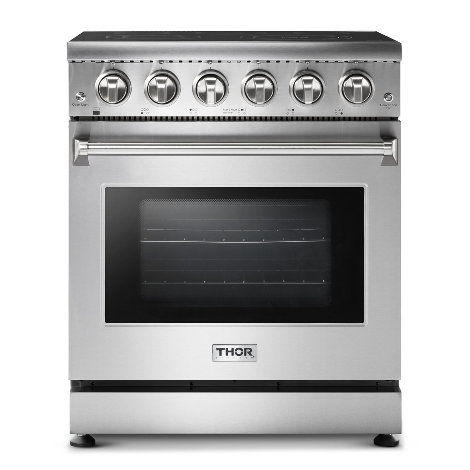 Cocina Eléctrica Independiente de Acero Inoxidable con 5 quemadores y tapa de vidrio de 30 pulgadas de Thor Kitchen