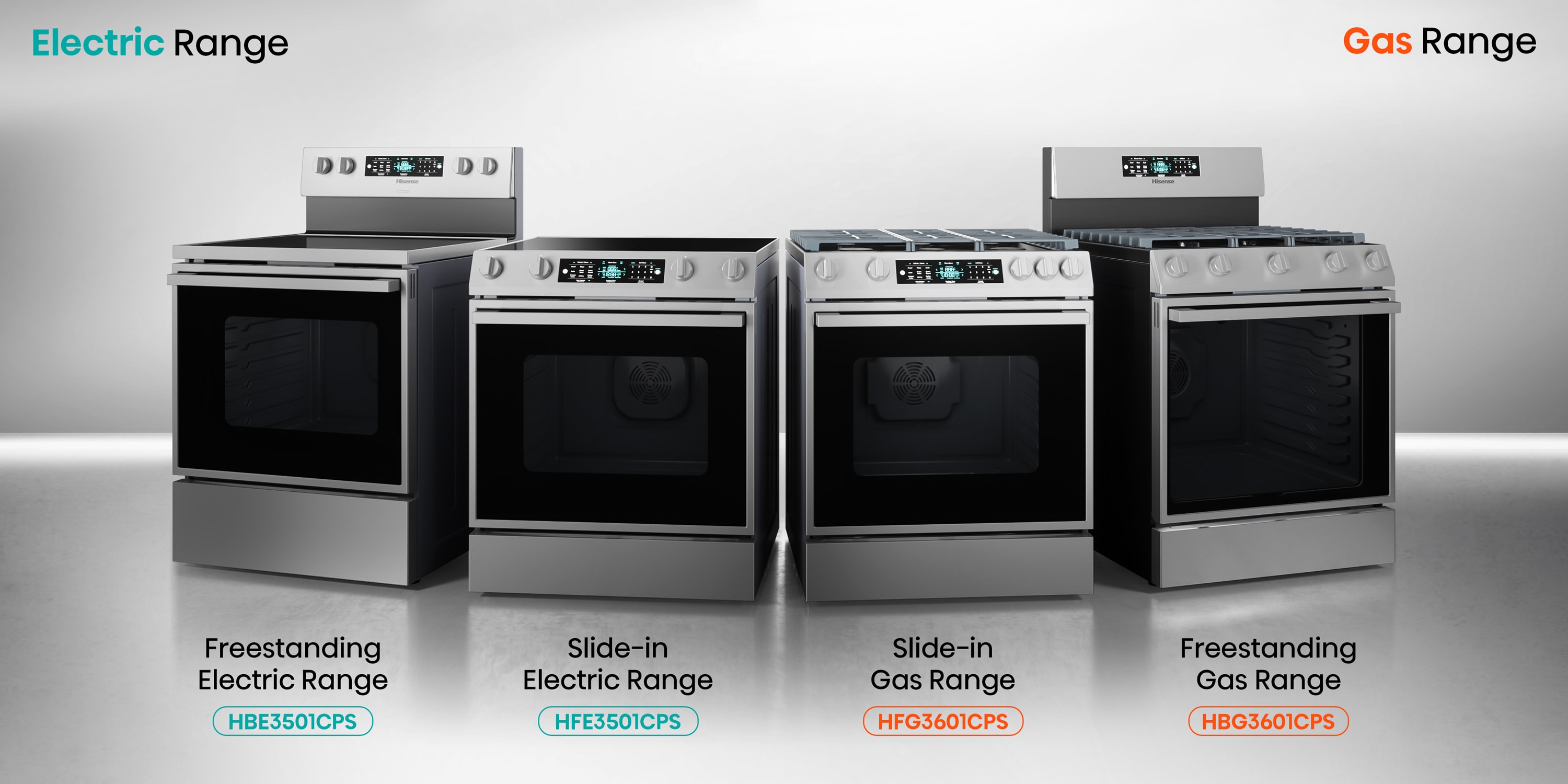 Estufa eléctrica deslizable con horno de convección y freidora de aire de 5.8 pies cúbicos, 5 quemadores y tapa de cristal de 30 pulgadas de acero inoxidable.