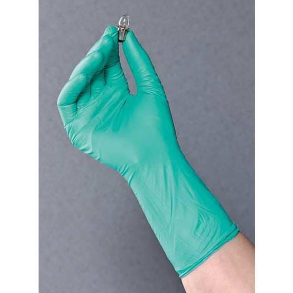 Guantes desechables Ansell, neopreno, sin polvo, color verde, M, paquete de 100 - 25-201.