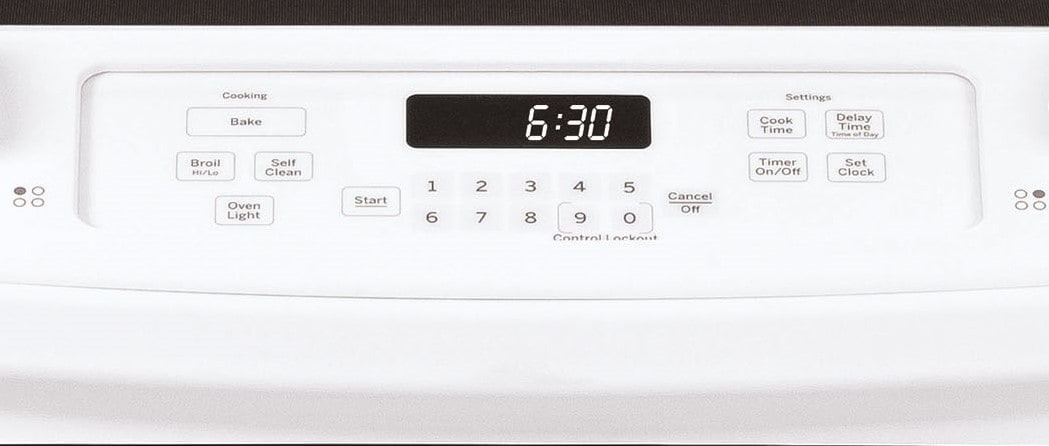 Estufa Eléctrica Empotrable de Vidrio con 4 Quemadores de 30 Pulgadas y 4.4 Pies Cúbicos de Capacidad (Negro) JD630DTWW