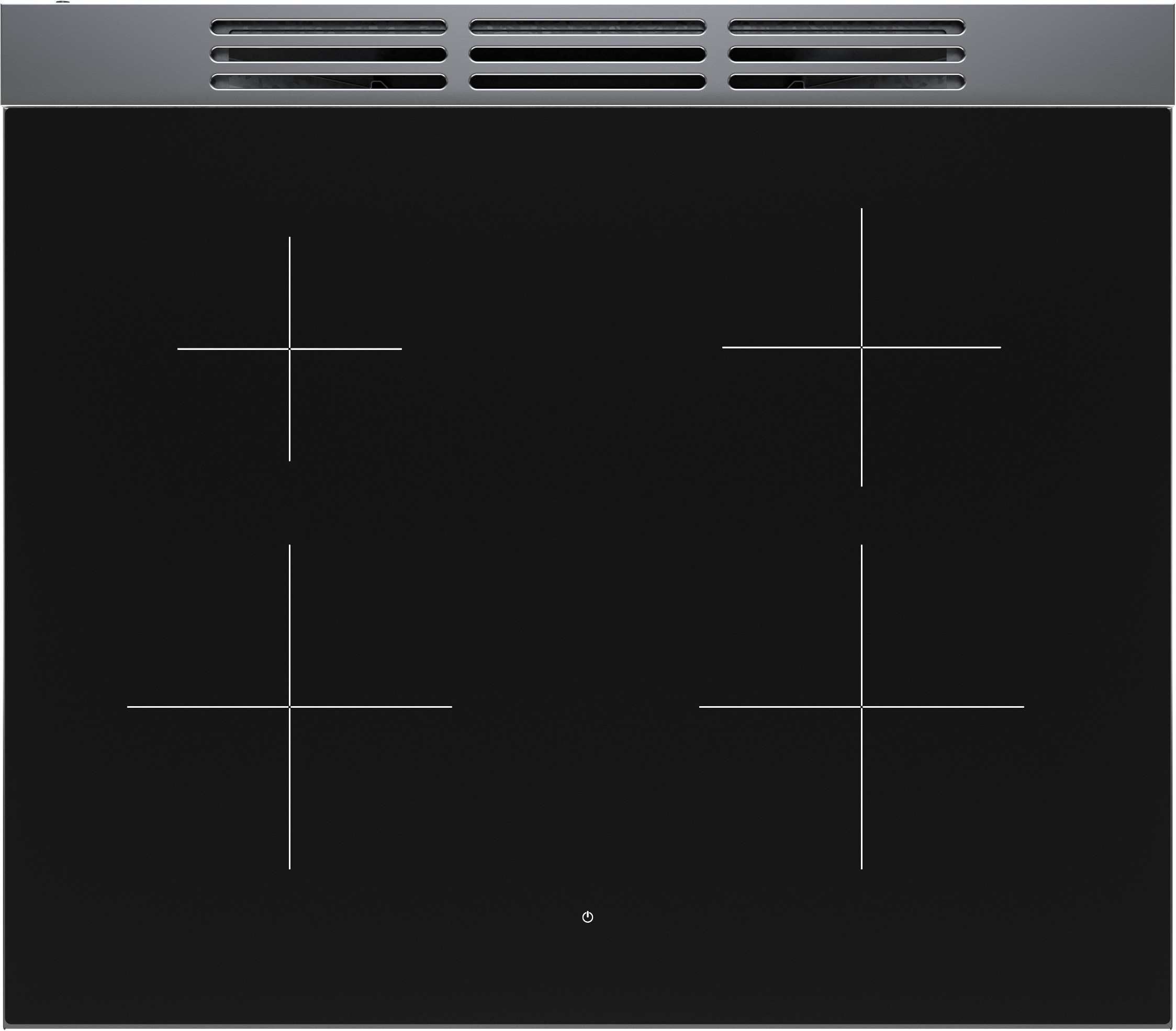 Estufa de inducción de un solo quemador independiente, con horno de convección, 30 pulgadas de la serie 800 de Bosch, 4 quemadores y 3.9 pies cúbicos de capacidad en acero inoxidable.