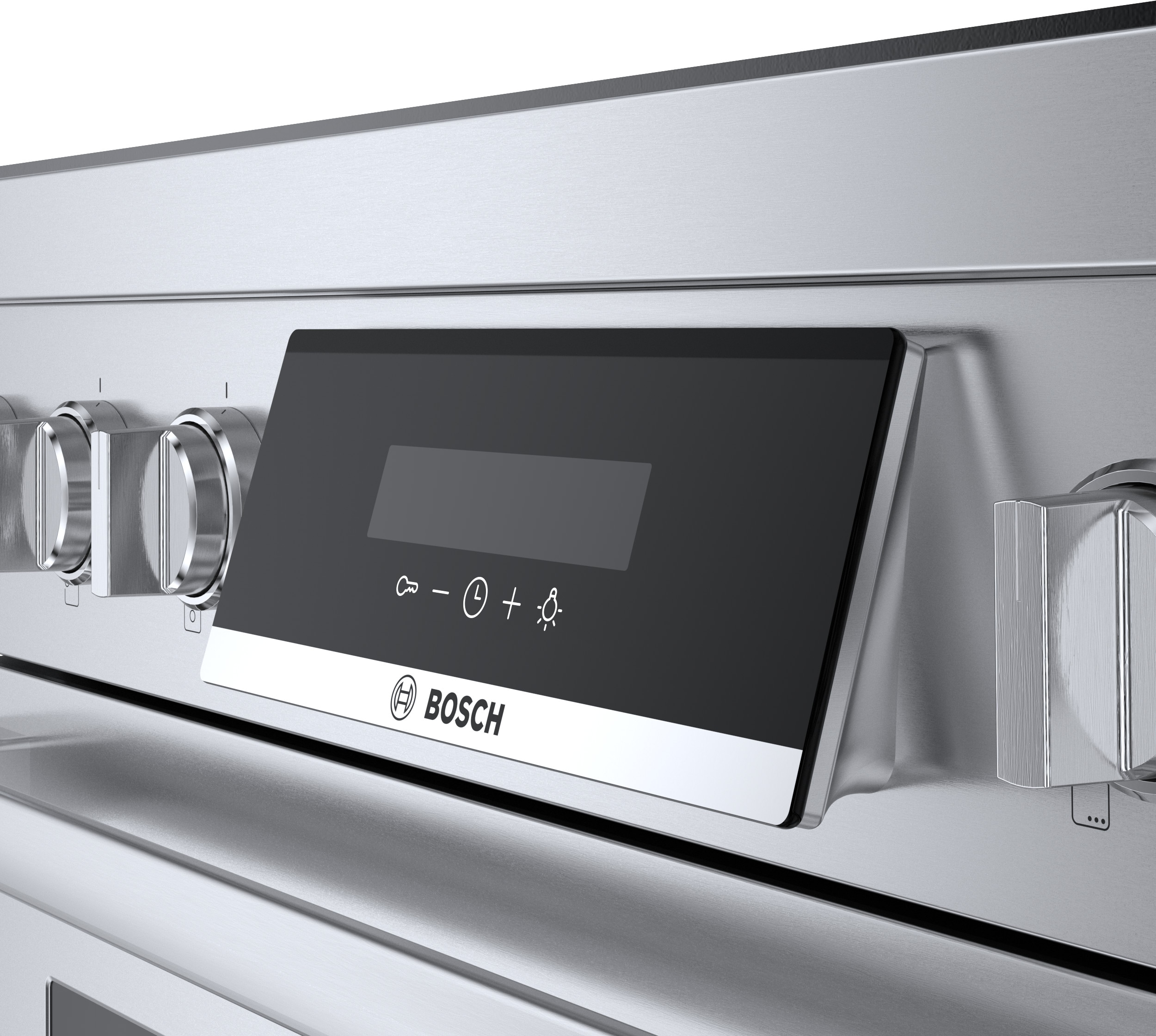 Estufa de inducción de un solo rango independiente con horno de convección de 3.7 pies cúbicos, 5 quemadores y 36 pulgadas de la Serie 800 de Bosch (Acero inoxidable) HIS8655U