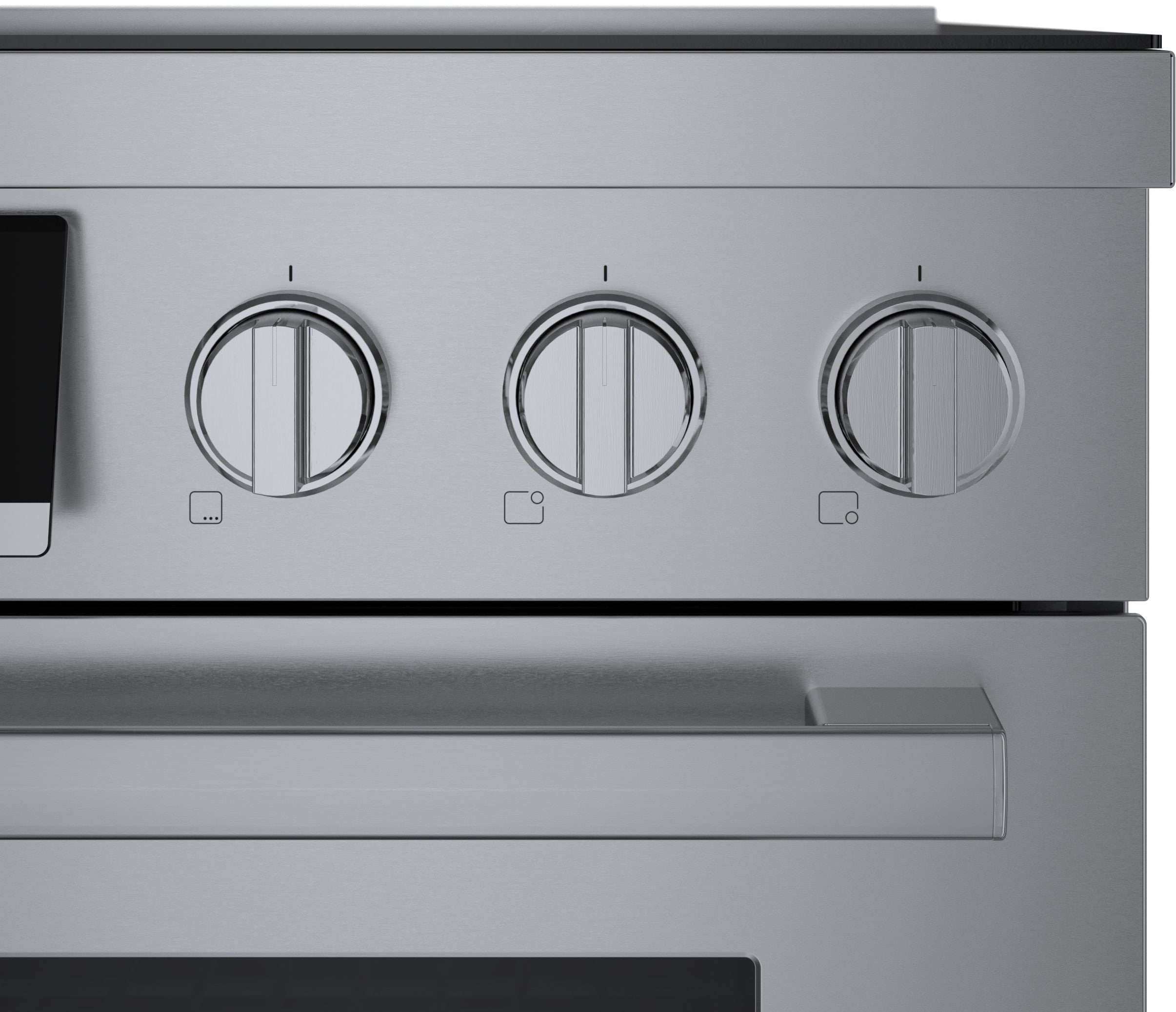 Estufa de inducción de un solo rango independiente con horno de convección de 3.7 pies cúbicos, 5 quemadores y 36 pulgadas de la Serie 800 de Bosch (Acero inoxidable) HIS8655U