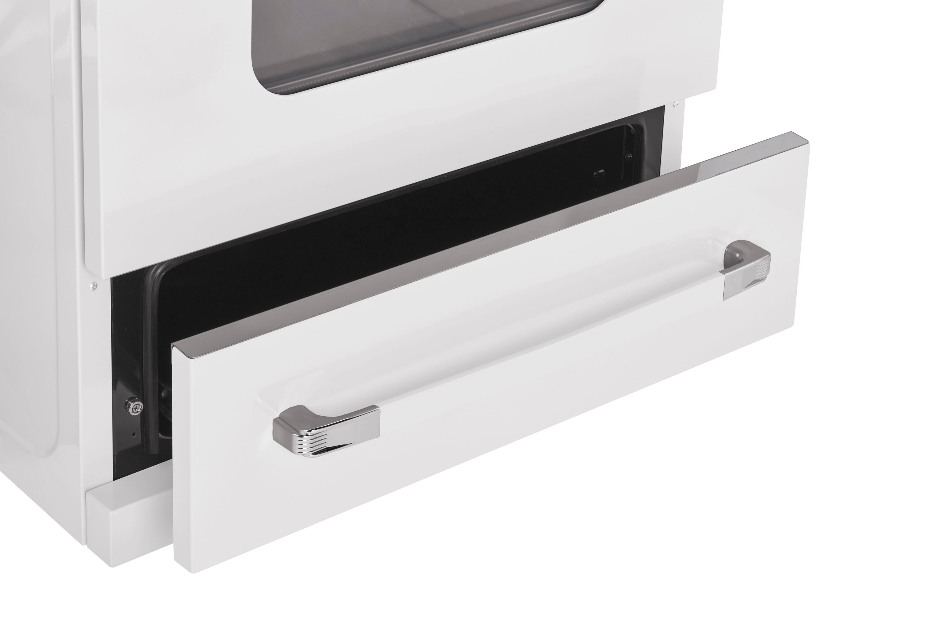Estufa Eléctrica Independiente de Gama Retro Clásico ÚNICO con Cubierta de Cristal de 30 pulgadas, 5 quemadores y Horno de Convección de 3.9 pies cúbicos con Revestimiento WipeClean (Blanco Malvavisco) UGP-30CR EC W