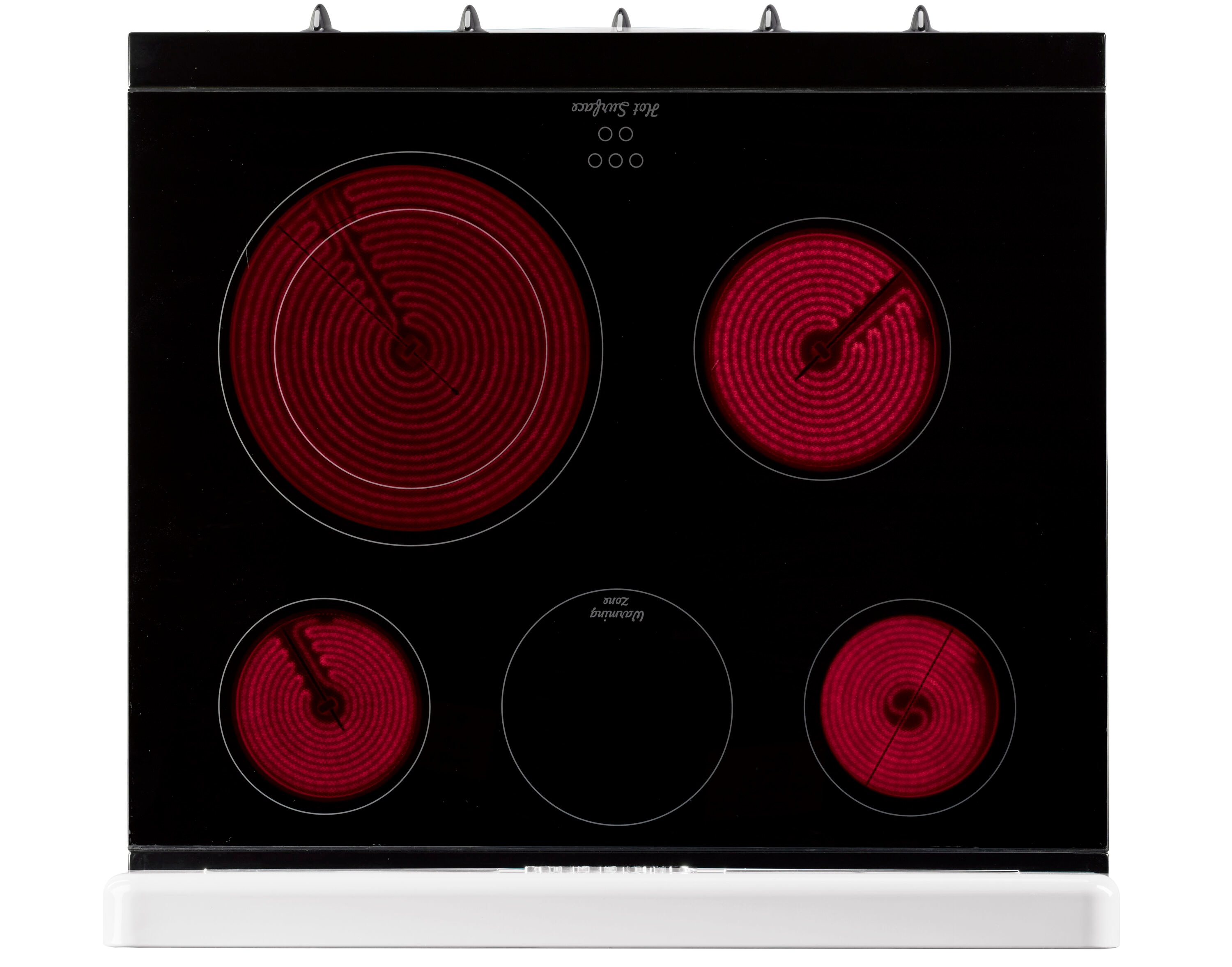 Estufa Eléctrica Independiente de Gama Retro Clásico ÚNICO con Cubierta de Cristal de 30 pulgadas, 5 quemadores y Horno de Convección de 3.9 pies cúbicos con Revestimiento WipeClean (Blanco Malvavisco) UGP-30CR EC W