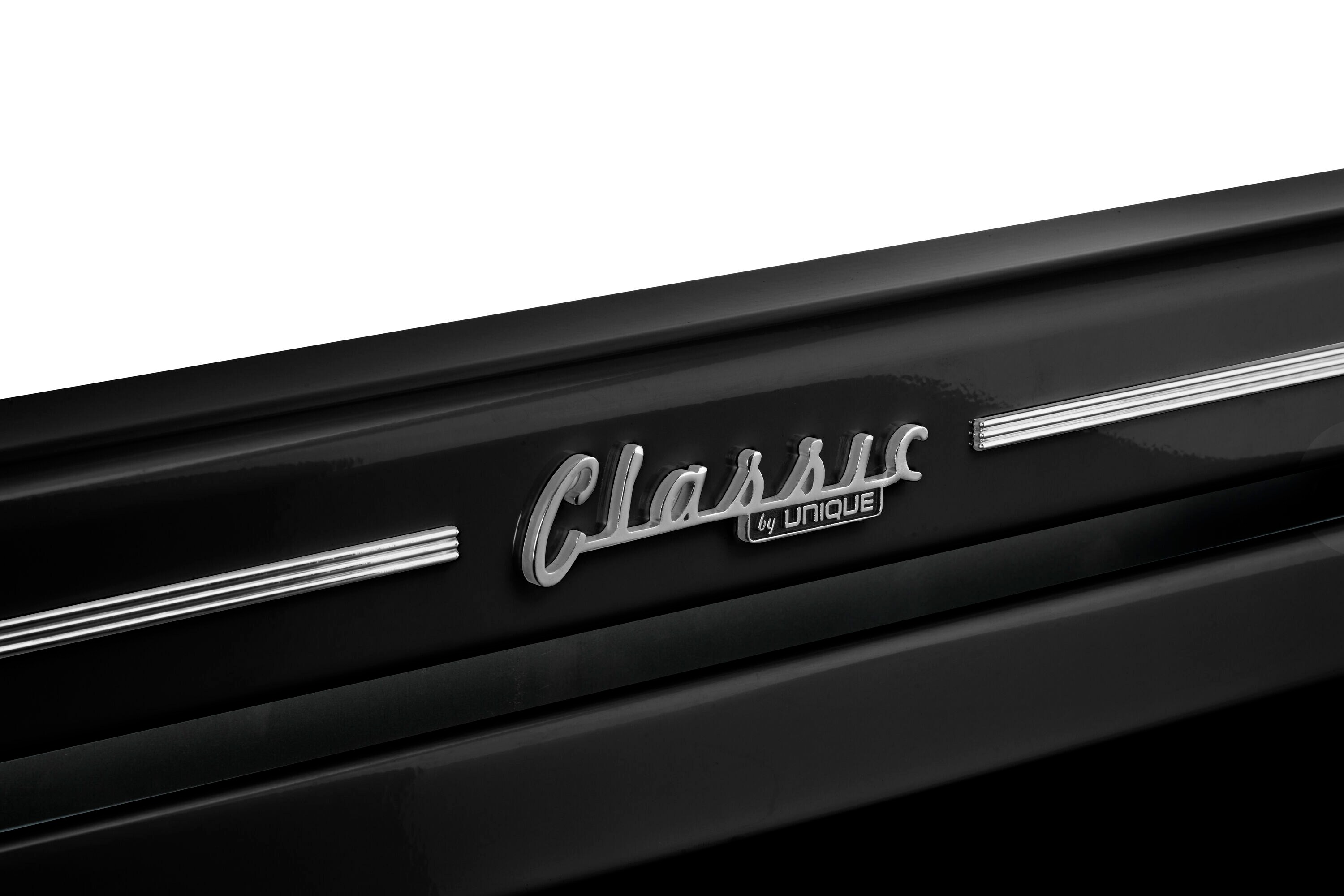Estufa eléctrica independiente UNIQUE Classic Retro de 30 pulgadas con 5 quemadores, horno de convección de 3.9 pies cúbicos y cubierta de vidrio. (Negro Medianoche) UGP-30CR EC B
