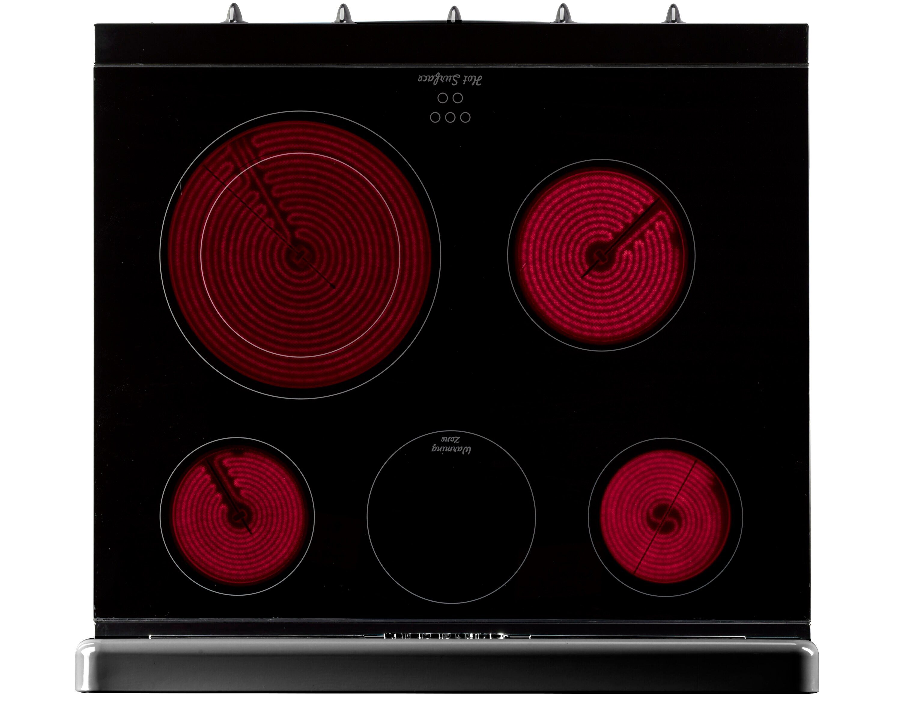 Estufa eléctrica independiente UNIQUE Classic Retro de 30 pulgadas con 5 quemadores, horno de convección de 3.9 pies cúbicos y cubierta de vidrio. (Negro Medianoche) UGP-30CR EC B