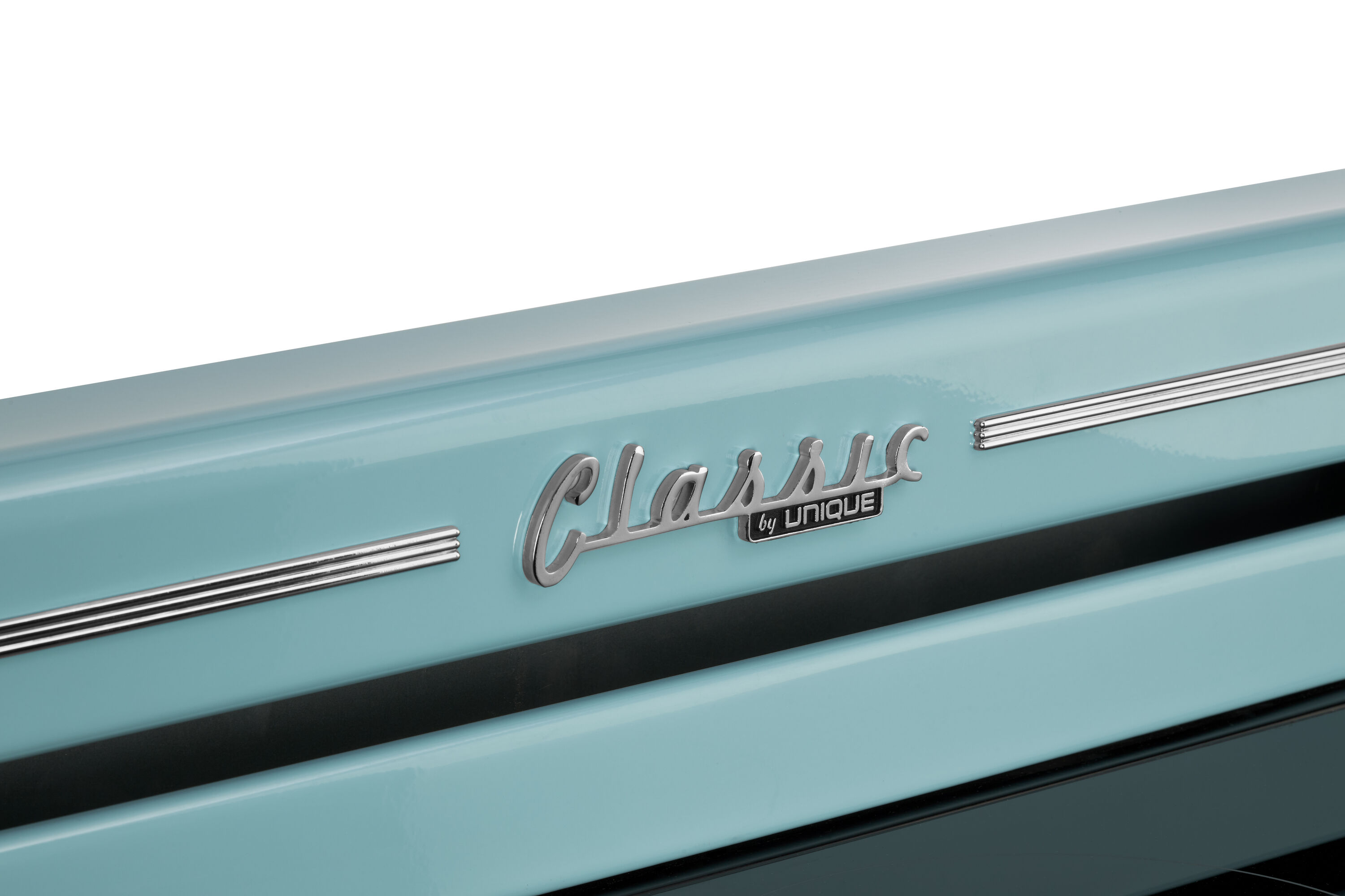 Estufa Eléctrica independiente UNIQUE Classic Retro con cubierta de vidrio de 30 pulgadas, 5 quemadores, horno de convección de 3.9 pies cúbicos y recubrimiento de limpieza fácil (Agua Turquesa Mistral) UGP-30CR EC T