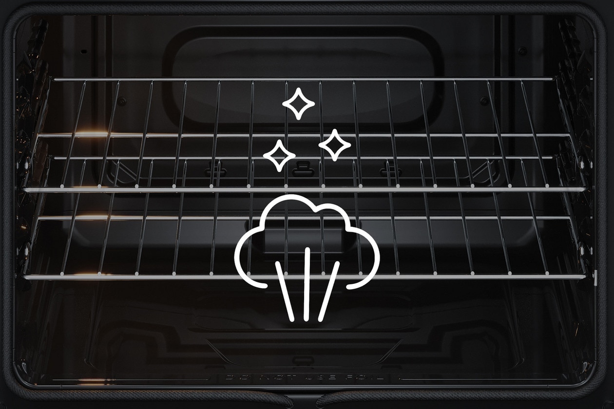 Estufa eléctrica deslizable de vidrio de 30 pulgadas con 5 quemadores, horno de convección de 5.3 pies cúbicos y resistente a las huellas dactilares de acero inoxidable.