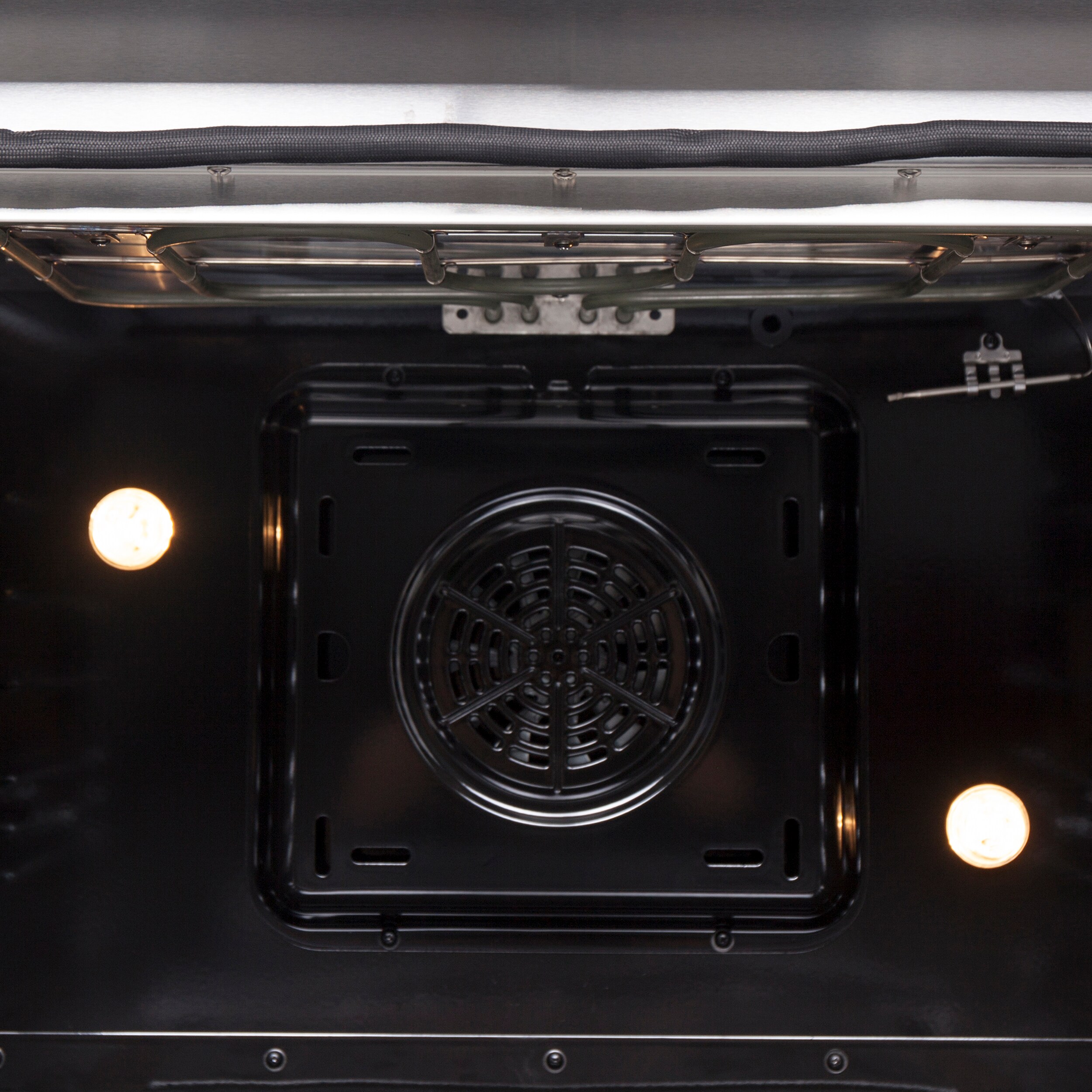 Cocina eléctrica independiente con horno de convección de freír al aire y quemadores de vidrio superior de 30 pulgadas y acero inoxidable Galiano Titanium de FORNO (FFSEL6083-30)