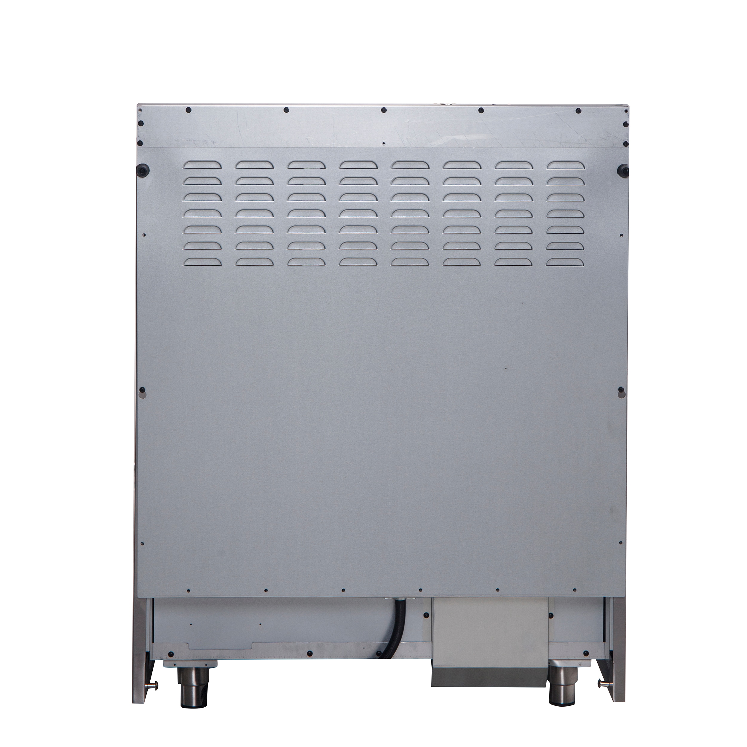 Cocina eléctrica independiente con horno de convección de freír al aire y quemadores de vidrio superior de 30 pulgadas y acero inoxidable Galiano Titanium de FORNO (FFSEL6083-30)
