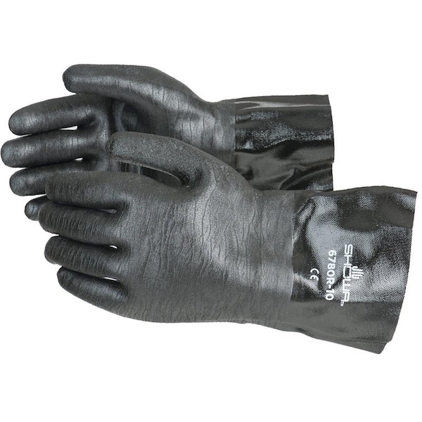 Guantes de neopreno resistentes a productos químicos SHOWA 6780R de 12" - 6780R-10