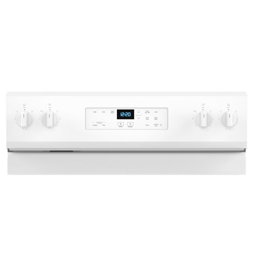 Estufa eléctrica independiente con 4 quemadores y cubierta de cristal de 30 pulgadas de Whirlpool