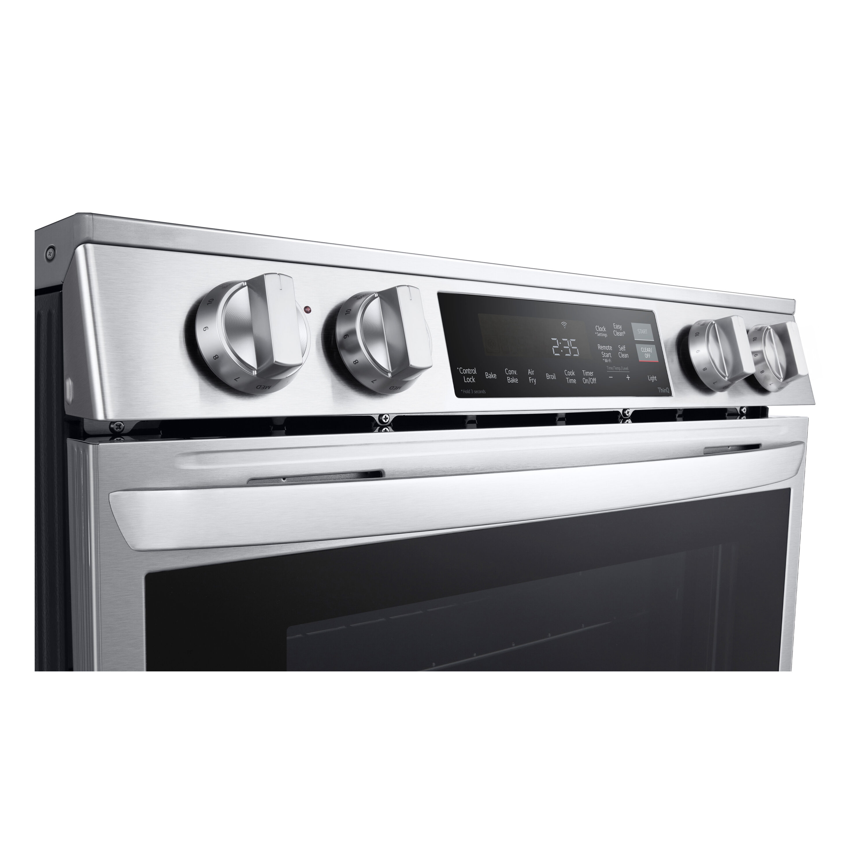 Estufa de inducción de 4 quemadores con horno de convección y freidora de aire LG de 30 pulgadas, 6.3 pies cúbicos (Acero Inoxidable de Resistencia a las Manchas)